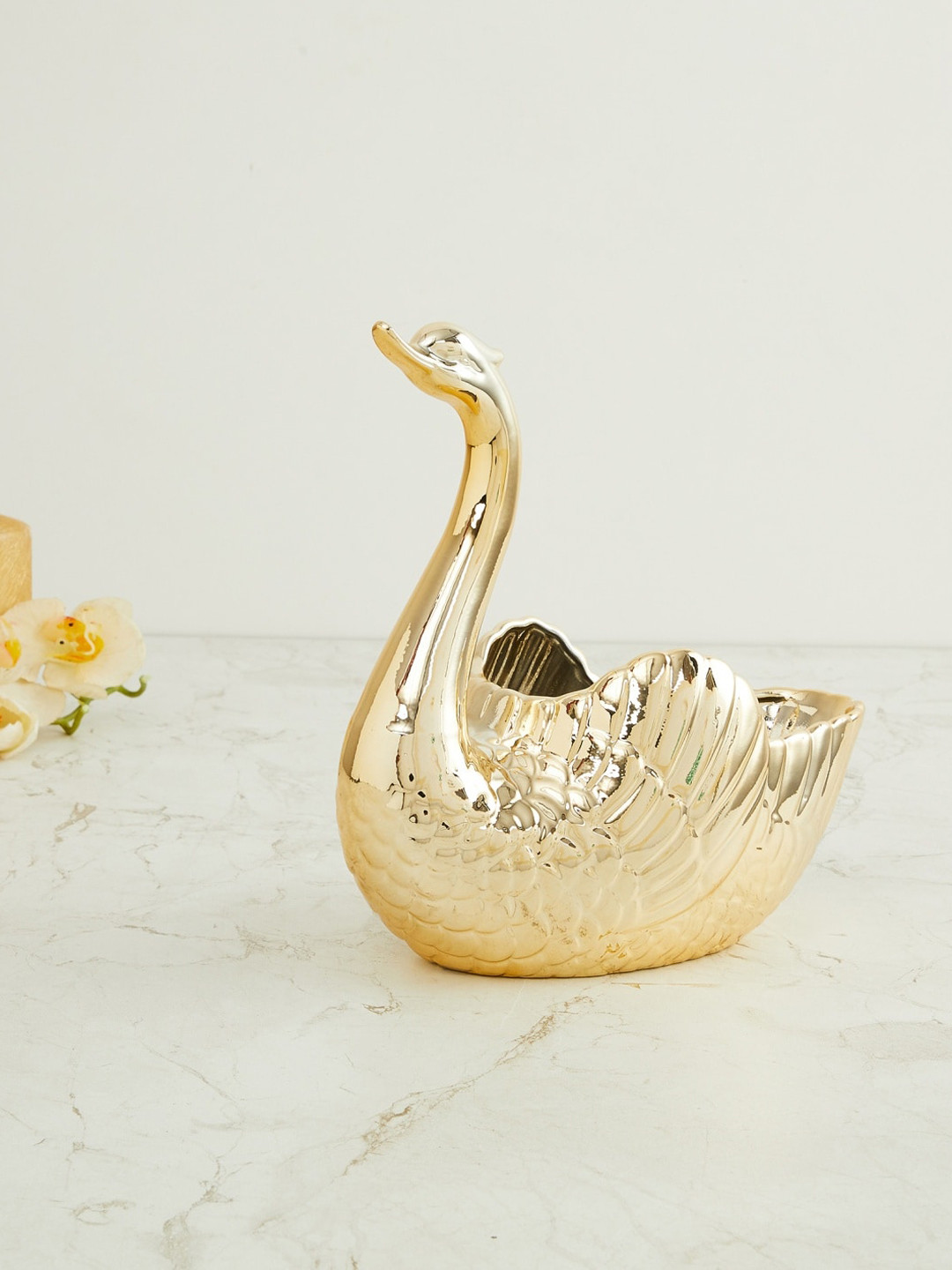 Homecentre Gold Langford Swan Decorative Bowl