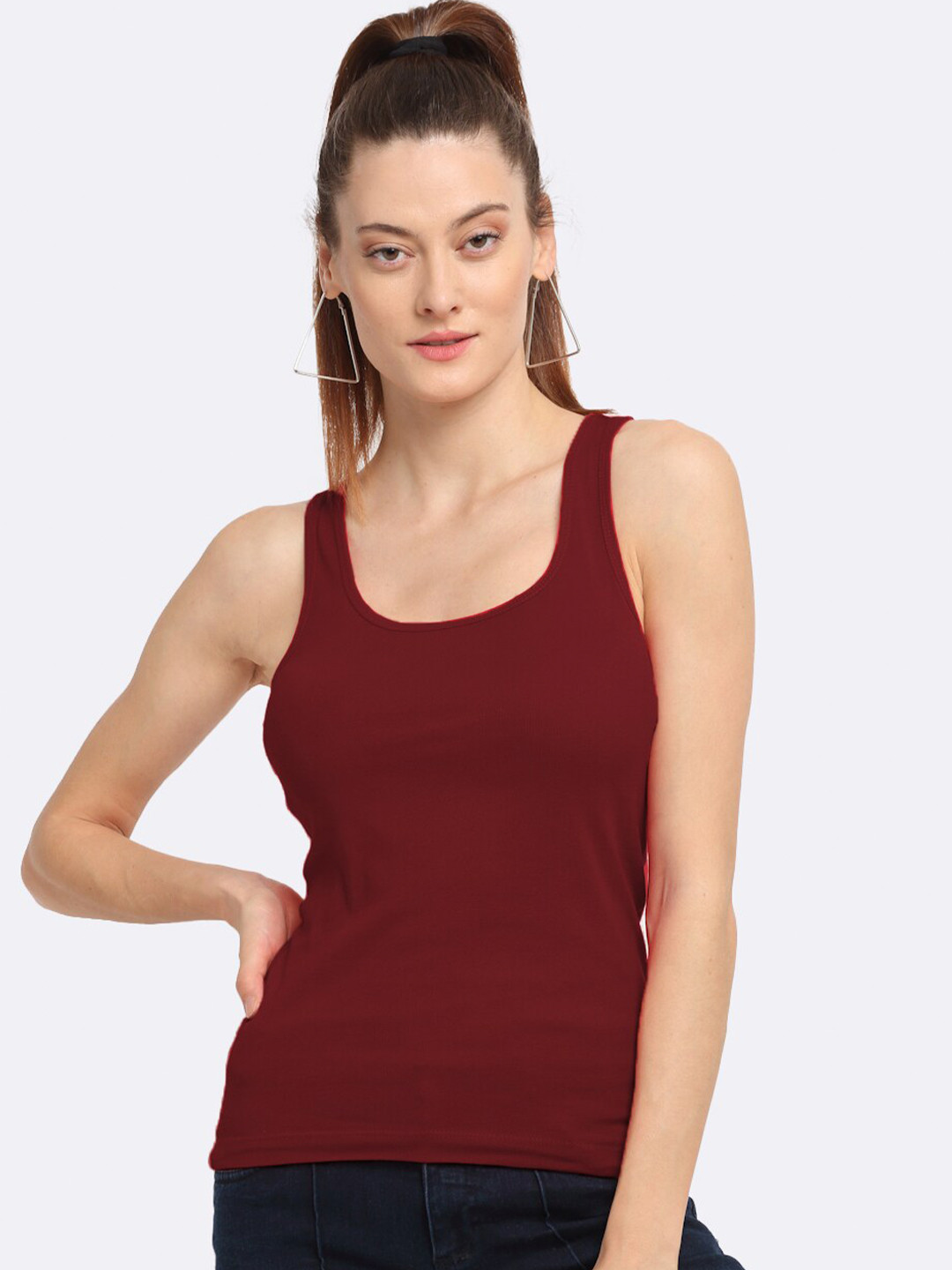 Friskers Maroon Tank Top
