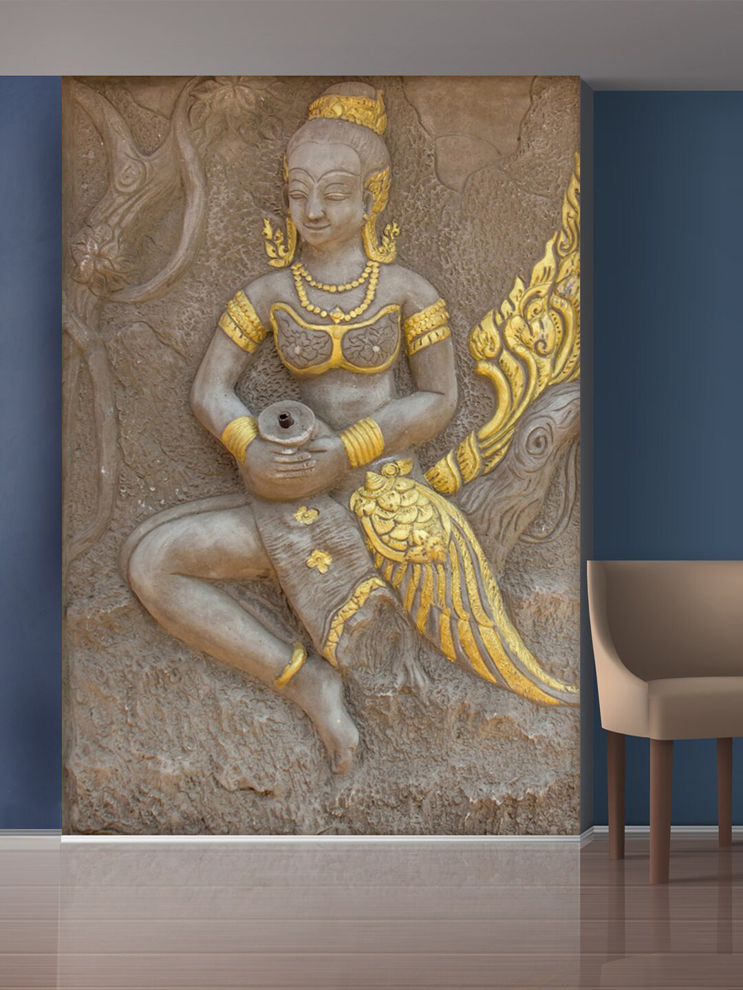 999Store Grey Lady Mural Wall Sticker