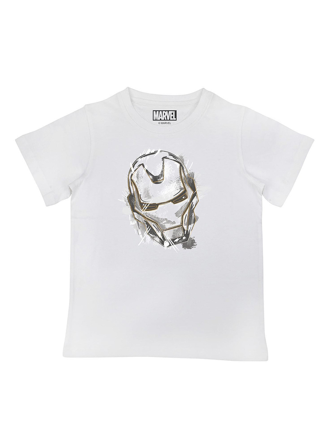 Marvel by Wear Your Mind Boys White Iron Man Printed T-shirt