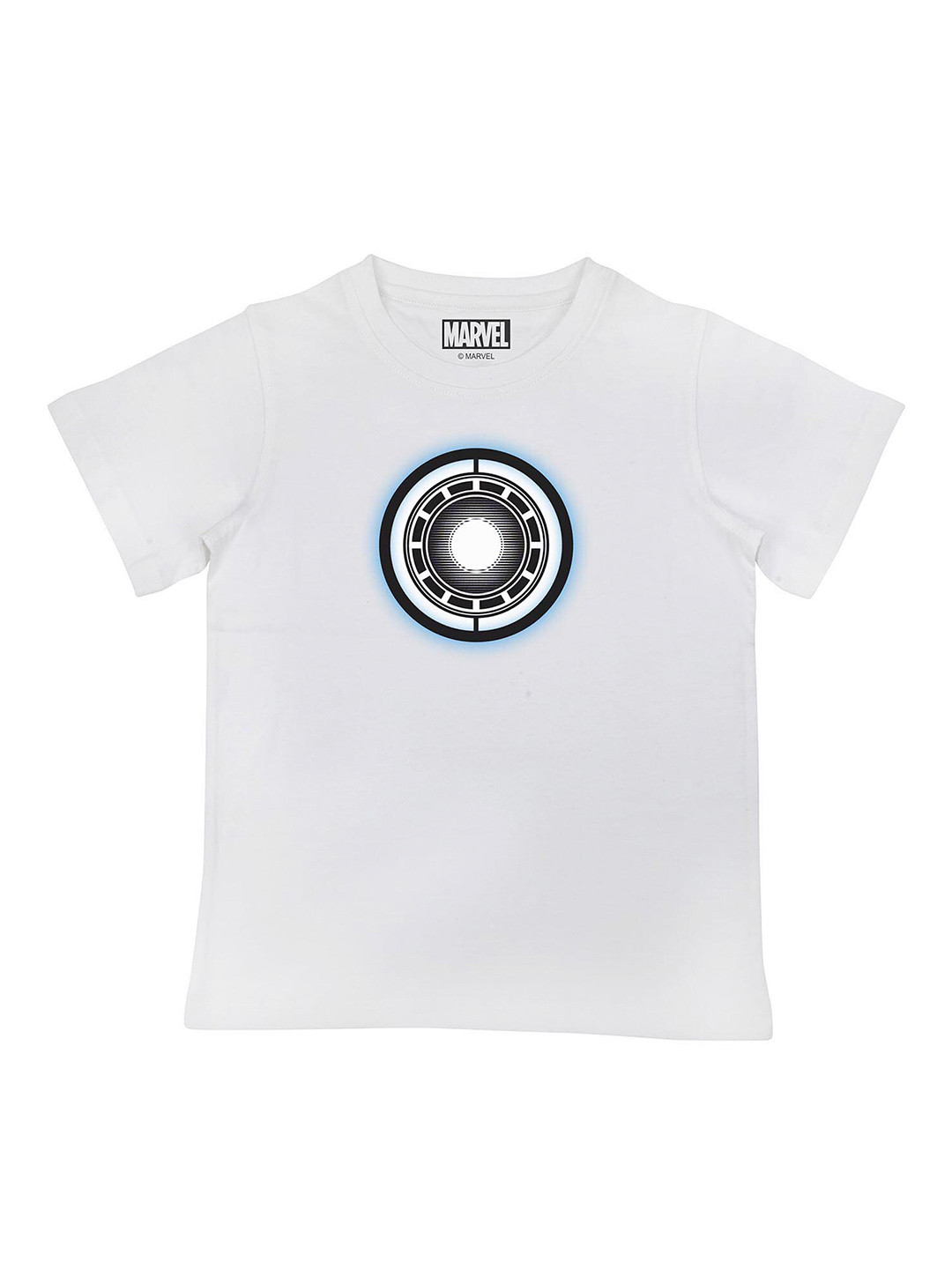 Marvel by Wear Your Mind Boys White Iron Man Cotton Pure Cotton T-shirt