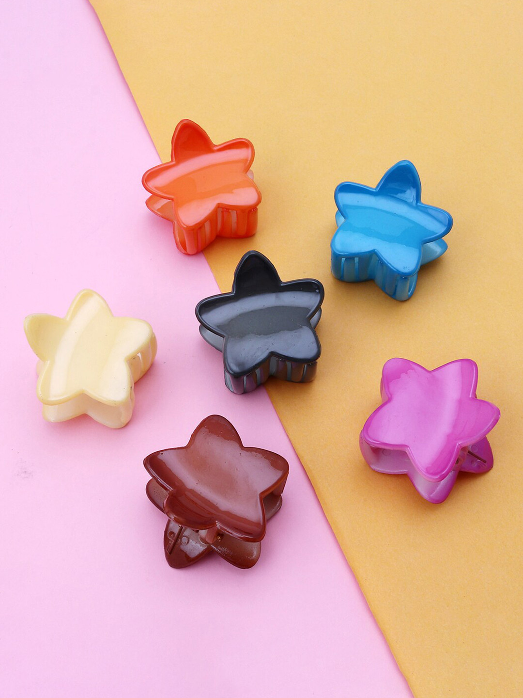 Sukkhi Women Pink & Blue Set of 6 Claw Clip