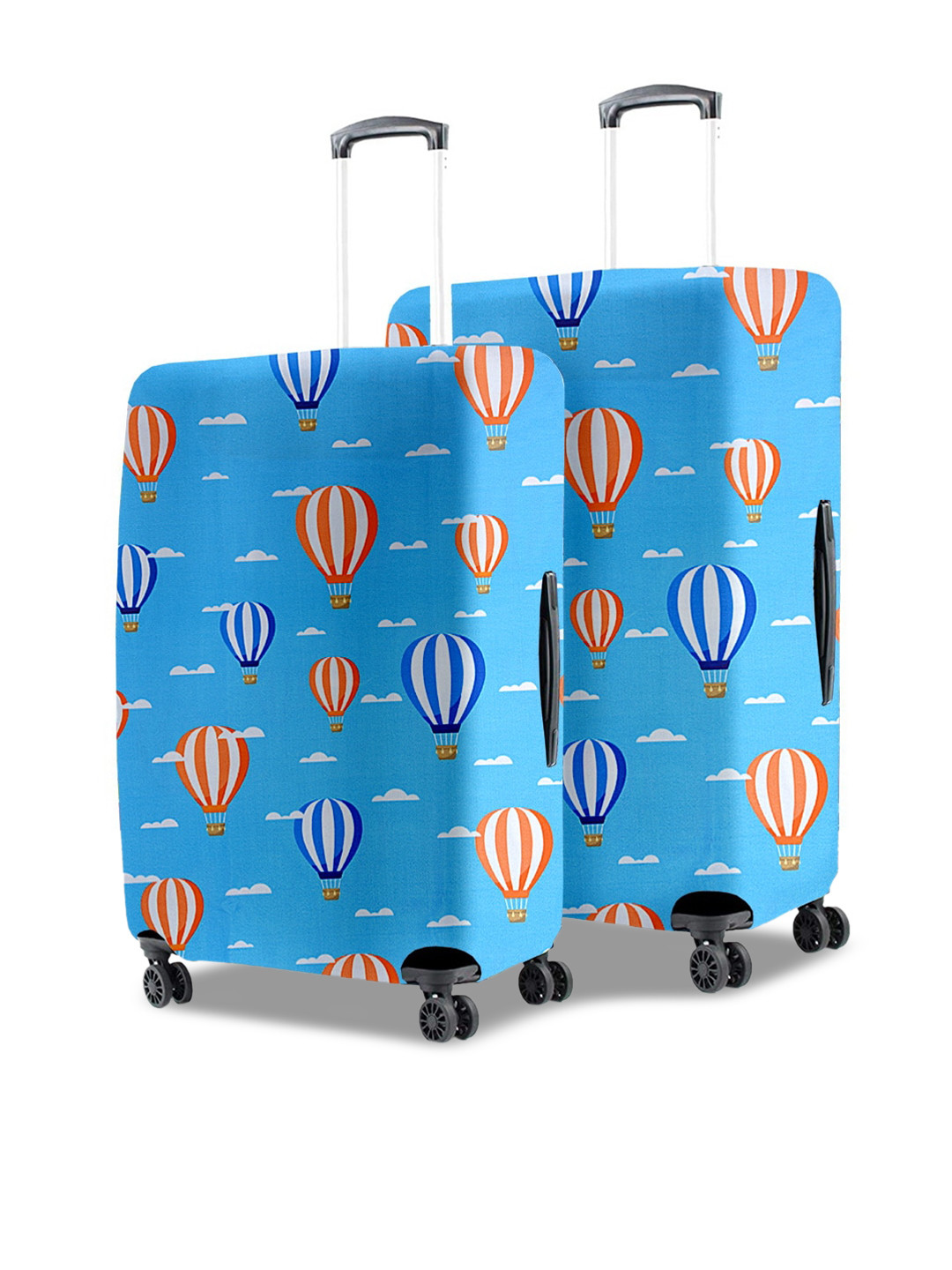 Cortina Set Of 2 Blue Printed Medium & Large Trolley Bag Covers