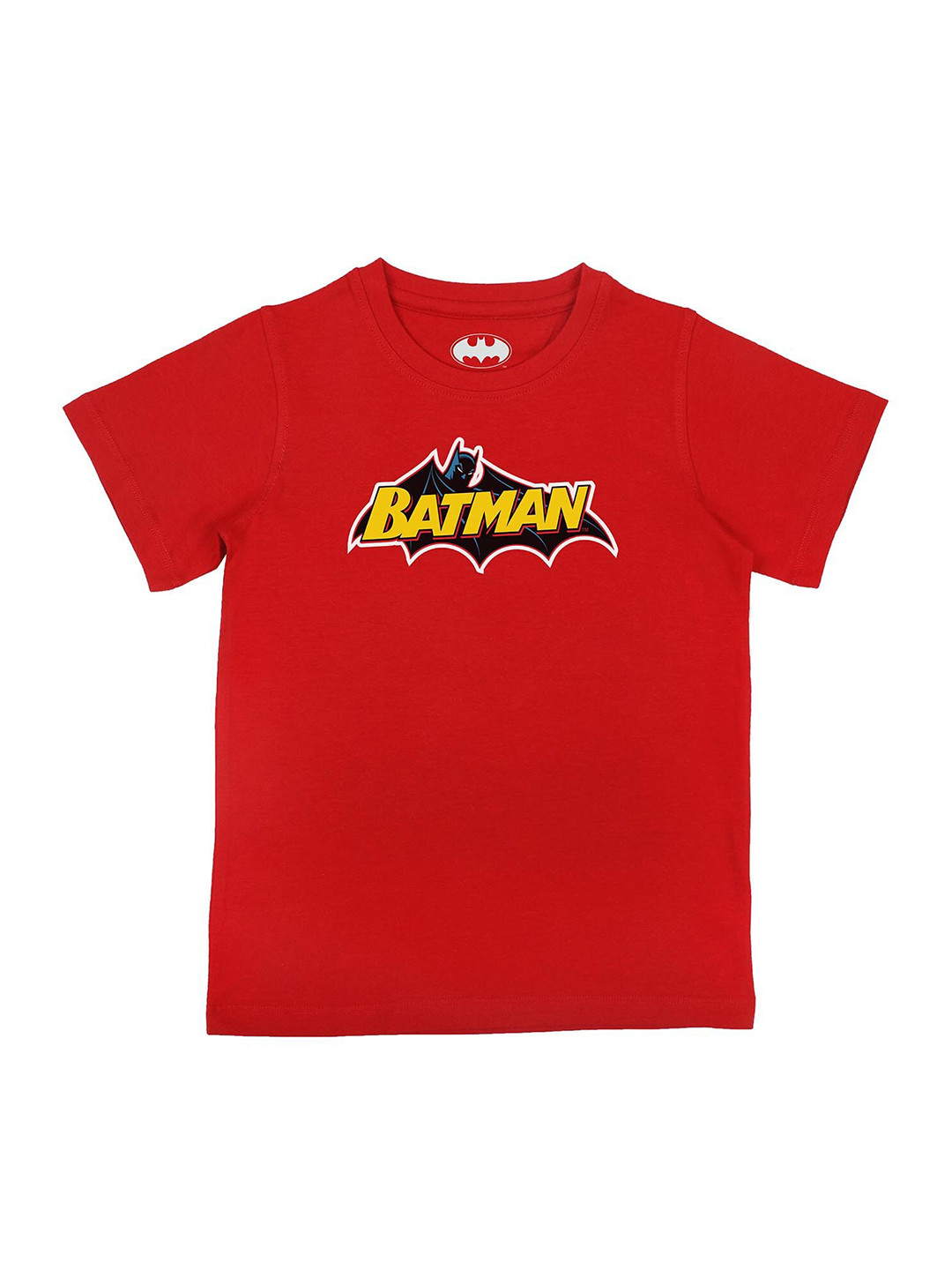 Batman Boys Red Graphic Printed T shirt