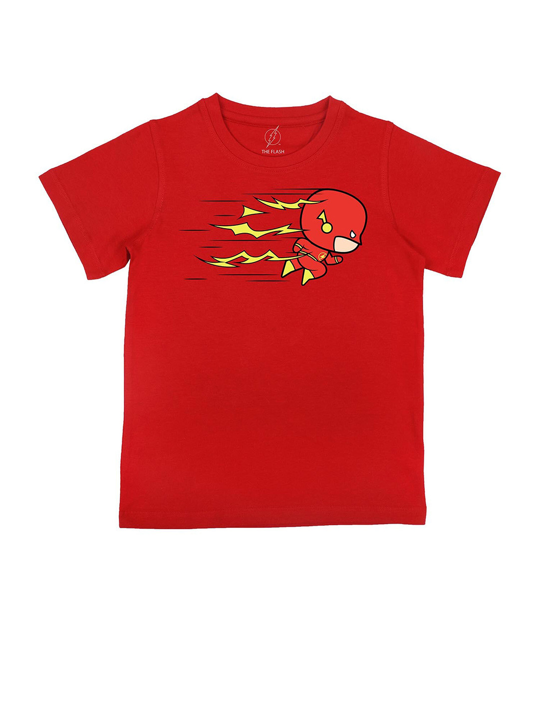Flash Boys Red Printed Pure Cotton T-shirt