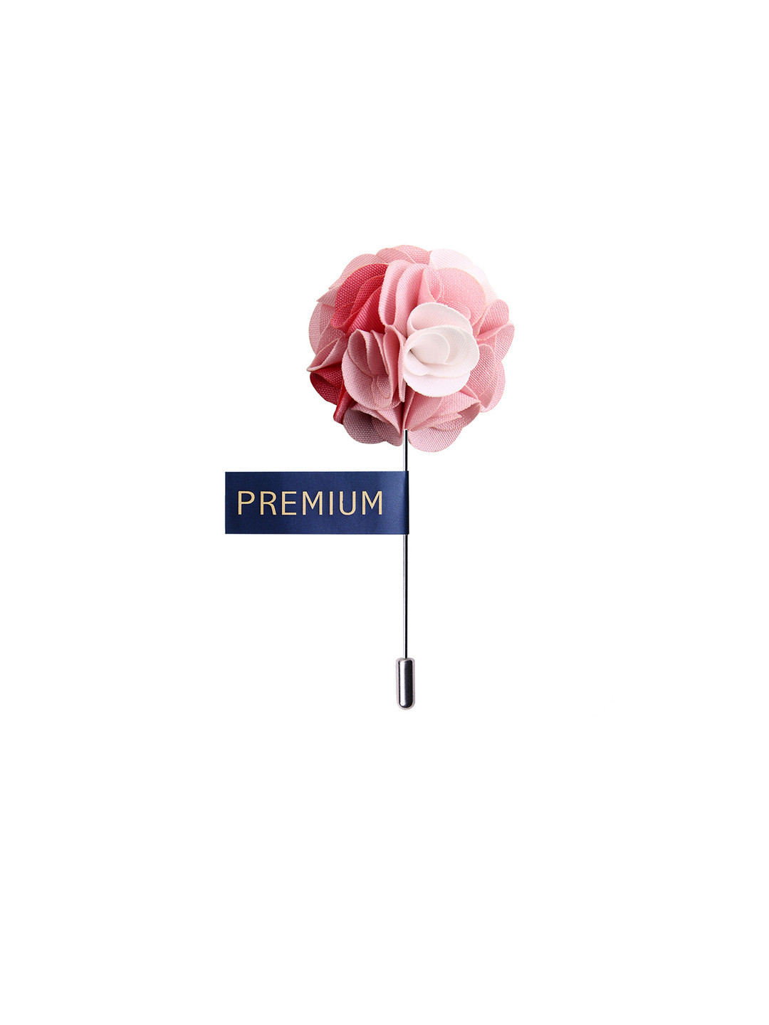 PELUCHE White & Pink A Sombre Retreat - White Colored Brooch Lapel Pin