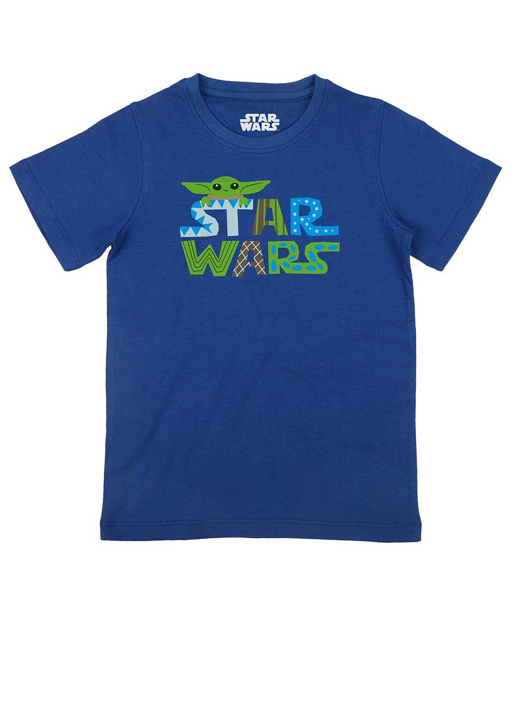 Star Wars by Wear Your Mind Boys Blue Typography Star Wars Printed Applique T-shirt