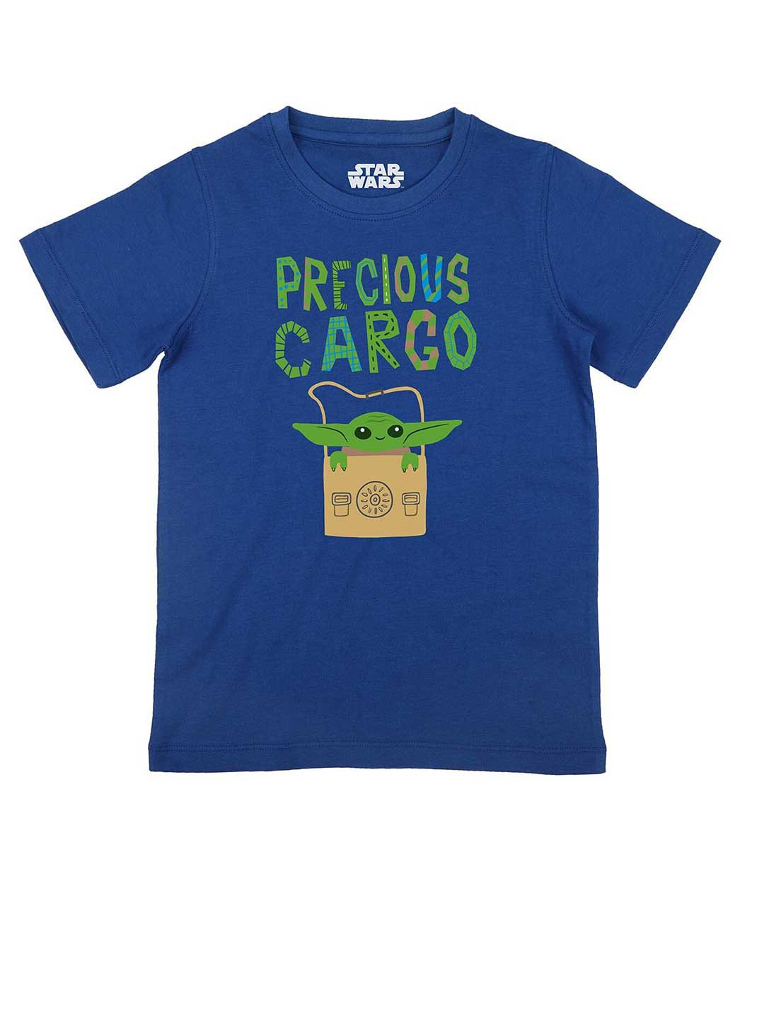Star Wars by Wear Your Mind Boys Blue Typography Printed 100% Cotton Casual Pure Cotton T-shirt
