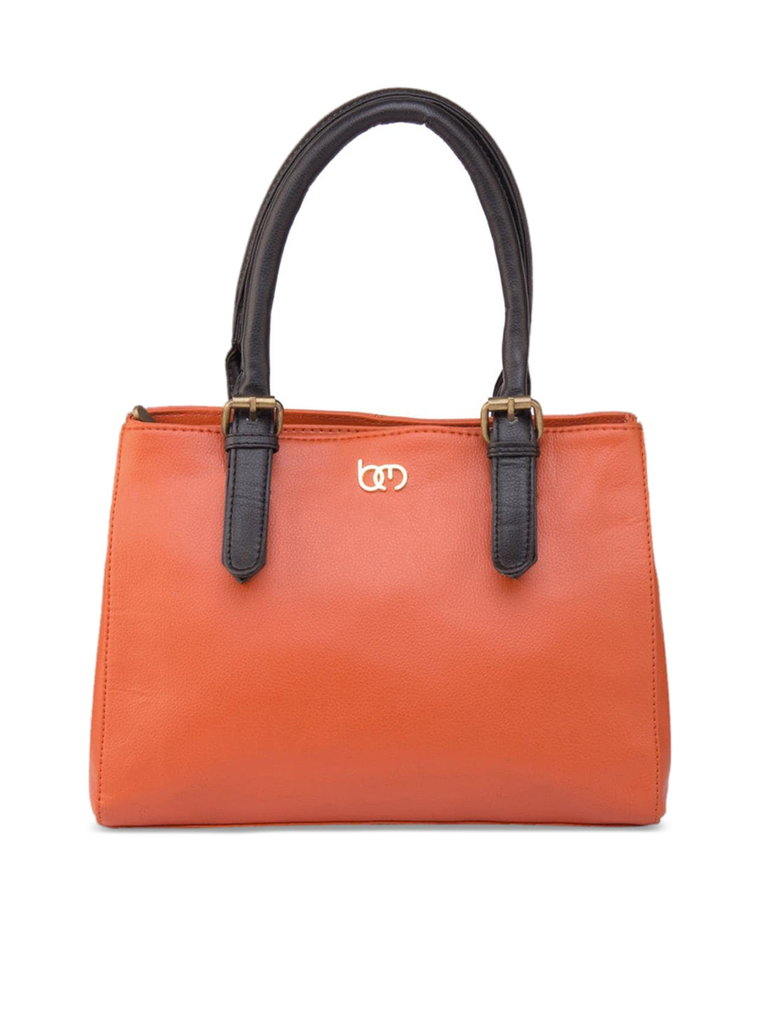 Bagsy Malone Orange PU Structured Shoulder Bag