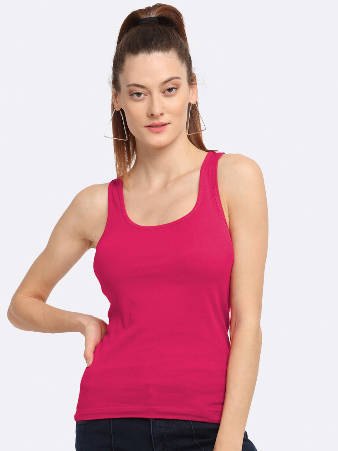 Friskers Women Pink Tank Top