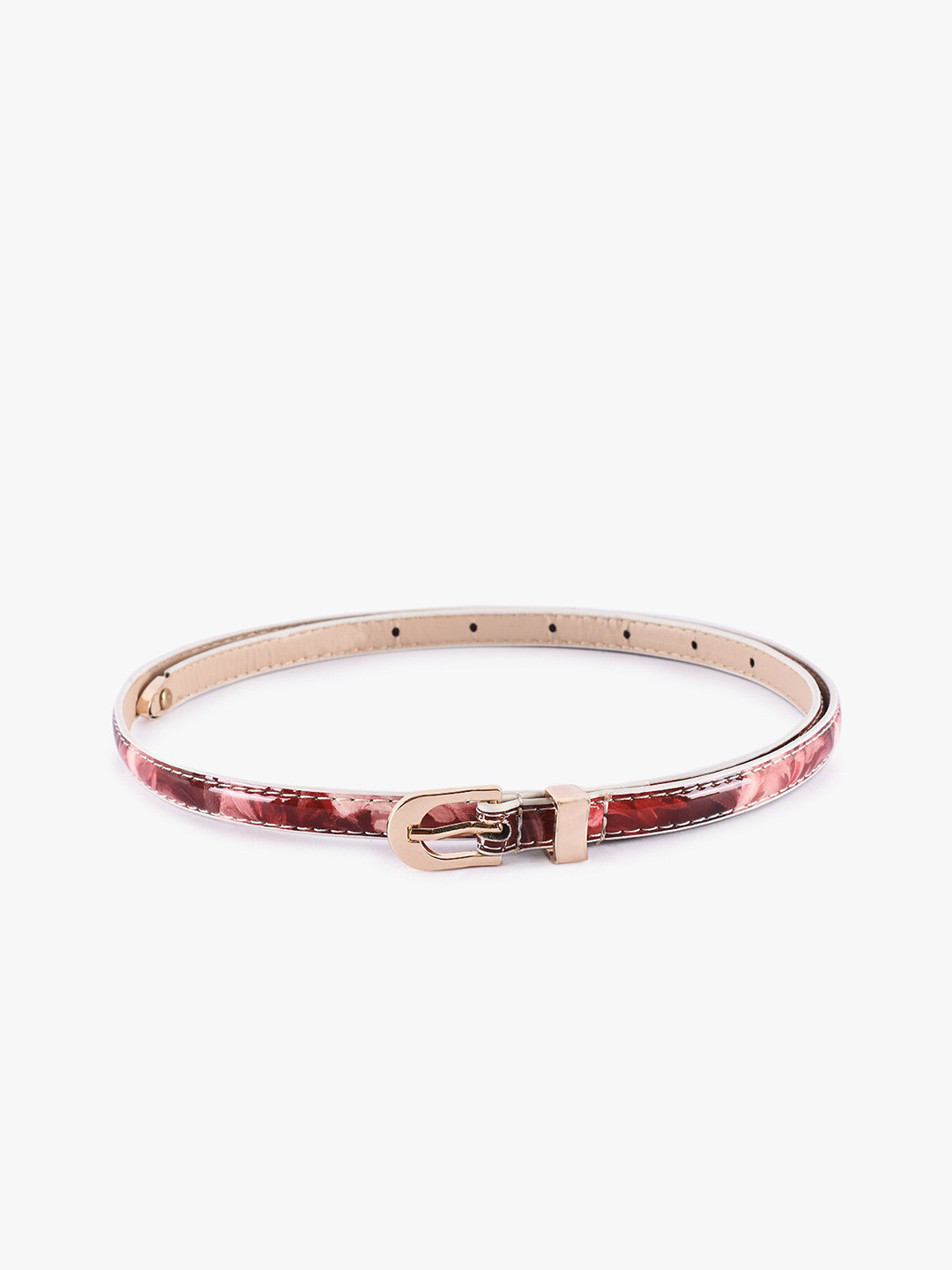 BuckleUp Women Off White Printed Belt