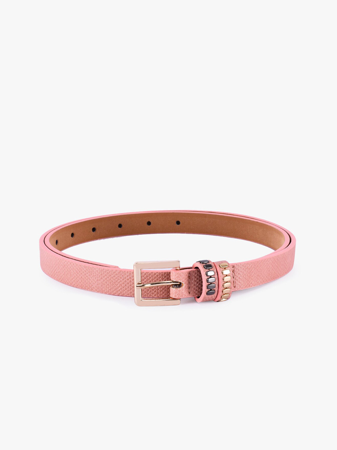 BuckleUp Women Pink Textured Belt