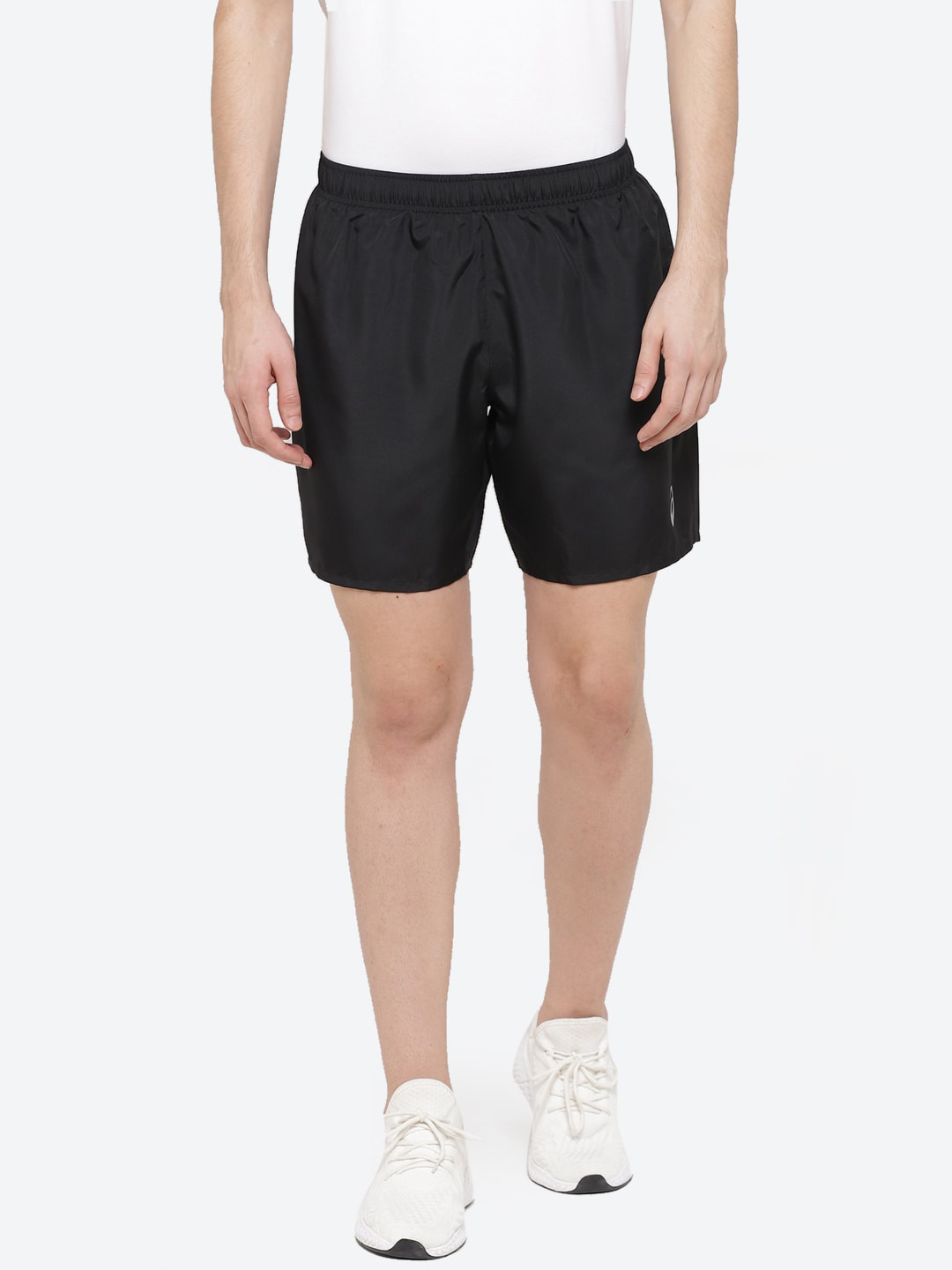 ASICS Silver 7In   Men Solid Black Mid Rise Sports Running Shorts
