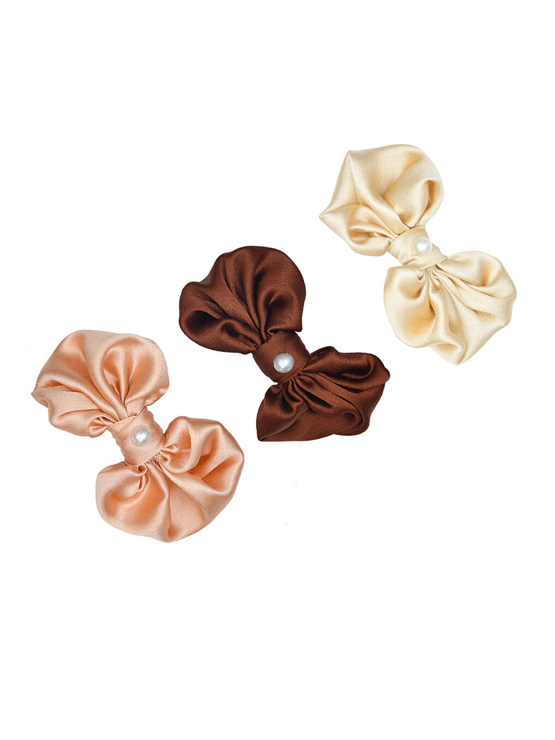 FUNKRAFTS Girls Set of 3 Beaded Bow Alligator Hair Clip