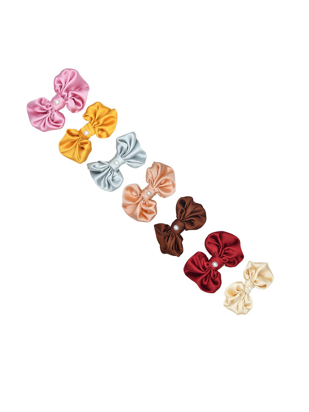 FUNKRAFTS Girls Multi Set of 7 Embellished Alligator Hair Clip