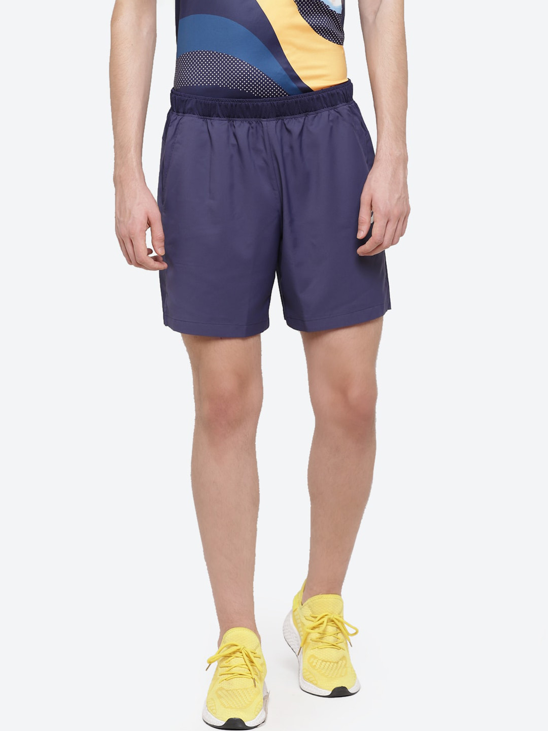 ASICS Men Blue COURT M 7IN Mid-Rise Tennis Shorts
