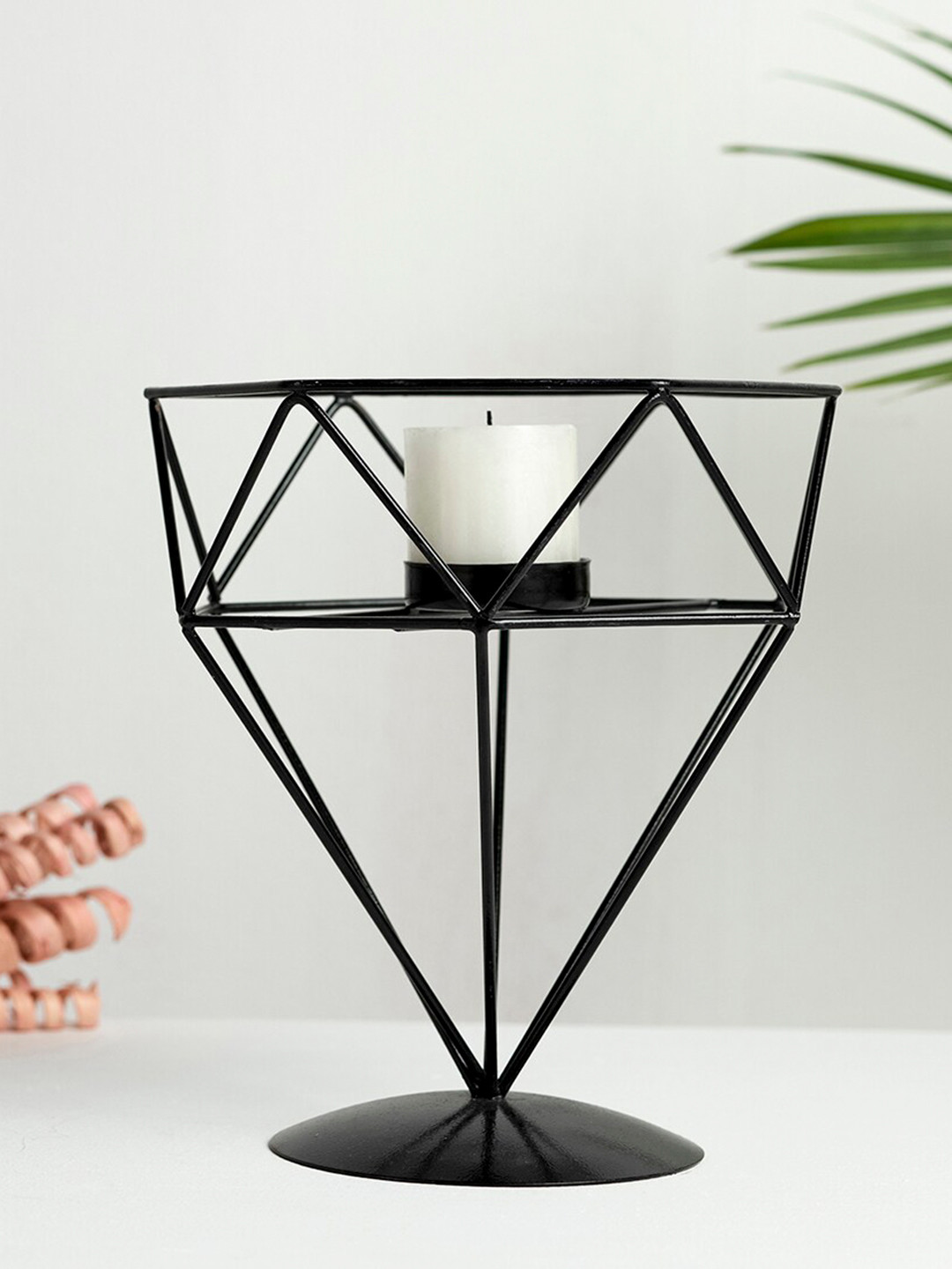 BLANC9 Black Geometric Candle Holders