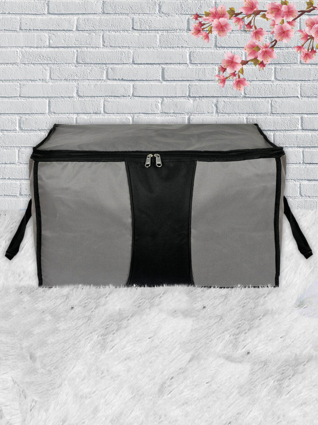 Kuber Industries Grey Solid Large Size Canvas Multi-Purpose Storage Bag