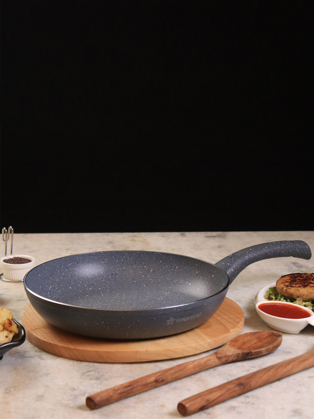 Wonderchef Grey Granite Range Fry Pan 26cm