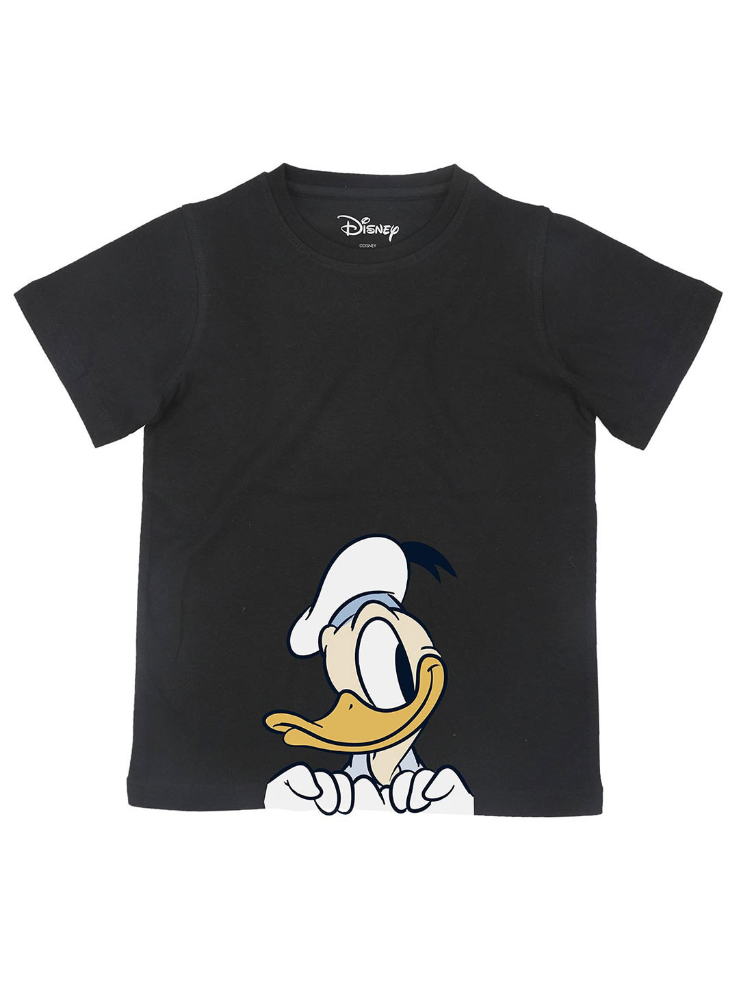 Disney by Wear Your Mind Boys Black Printed V-Neck Raw shirt