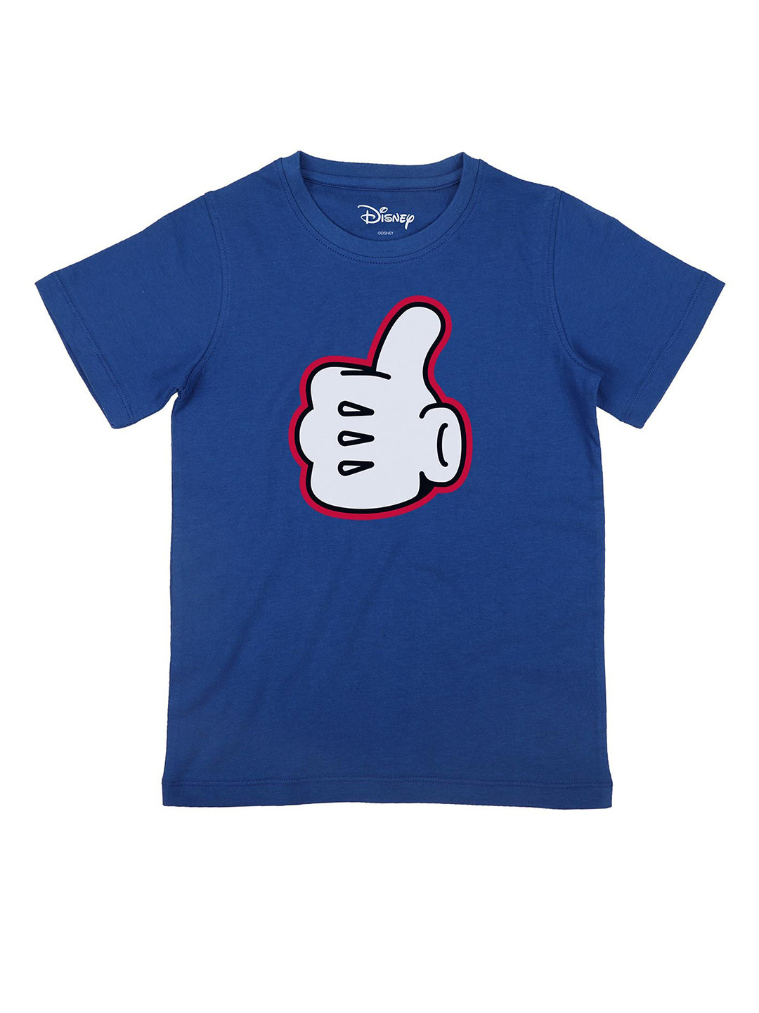 Disney by Wear Your Mind Boys Blue Mickey Mouse Printed Hand Pure Cotton T-shirt