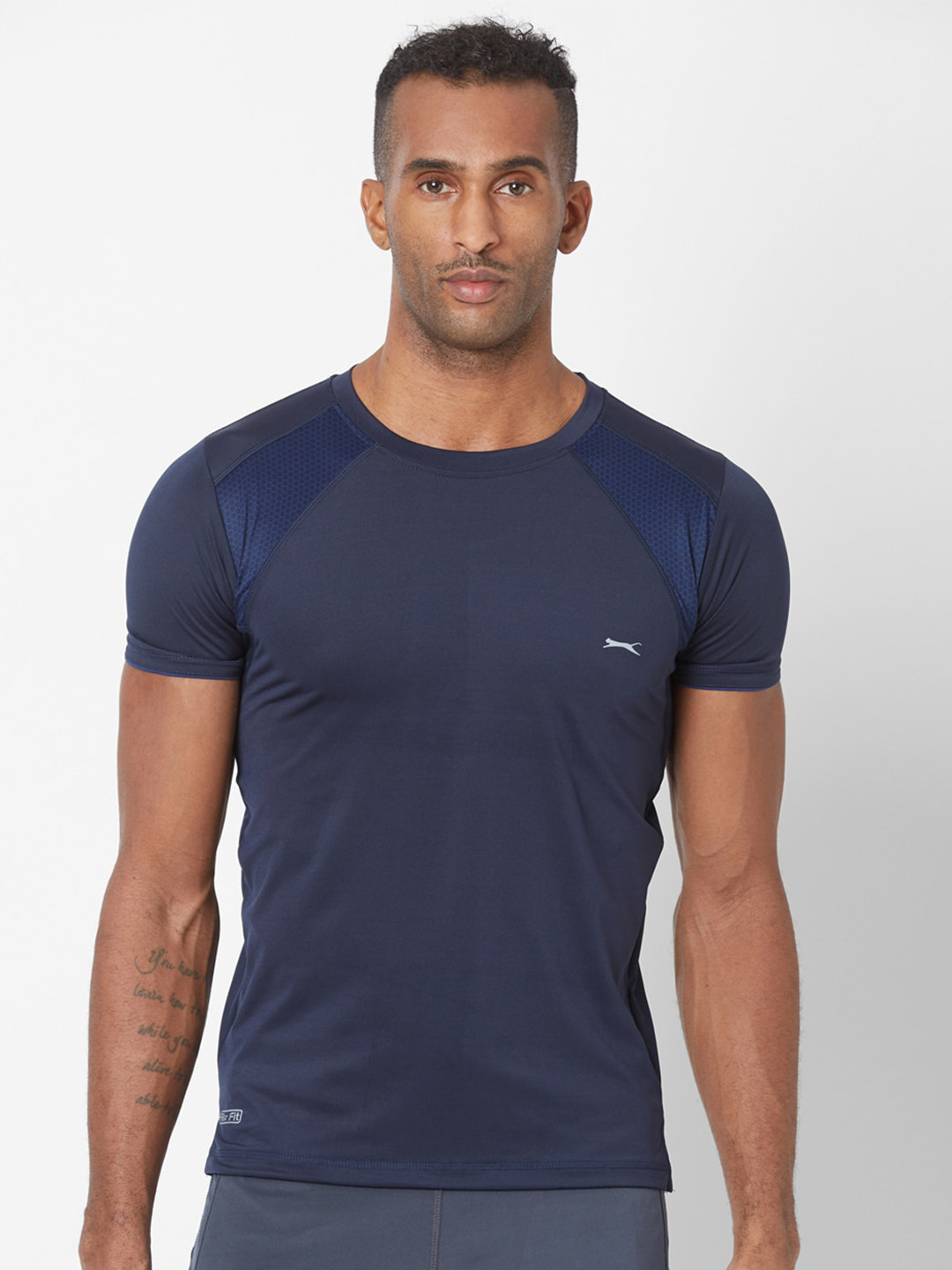 Black Panther Men Blue   Slim Fit T-shirt