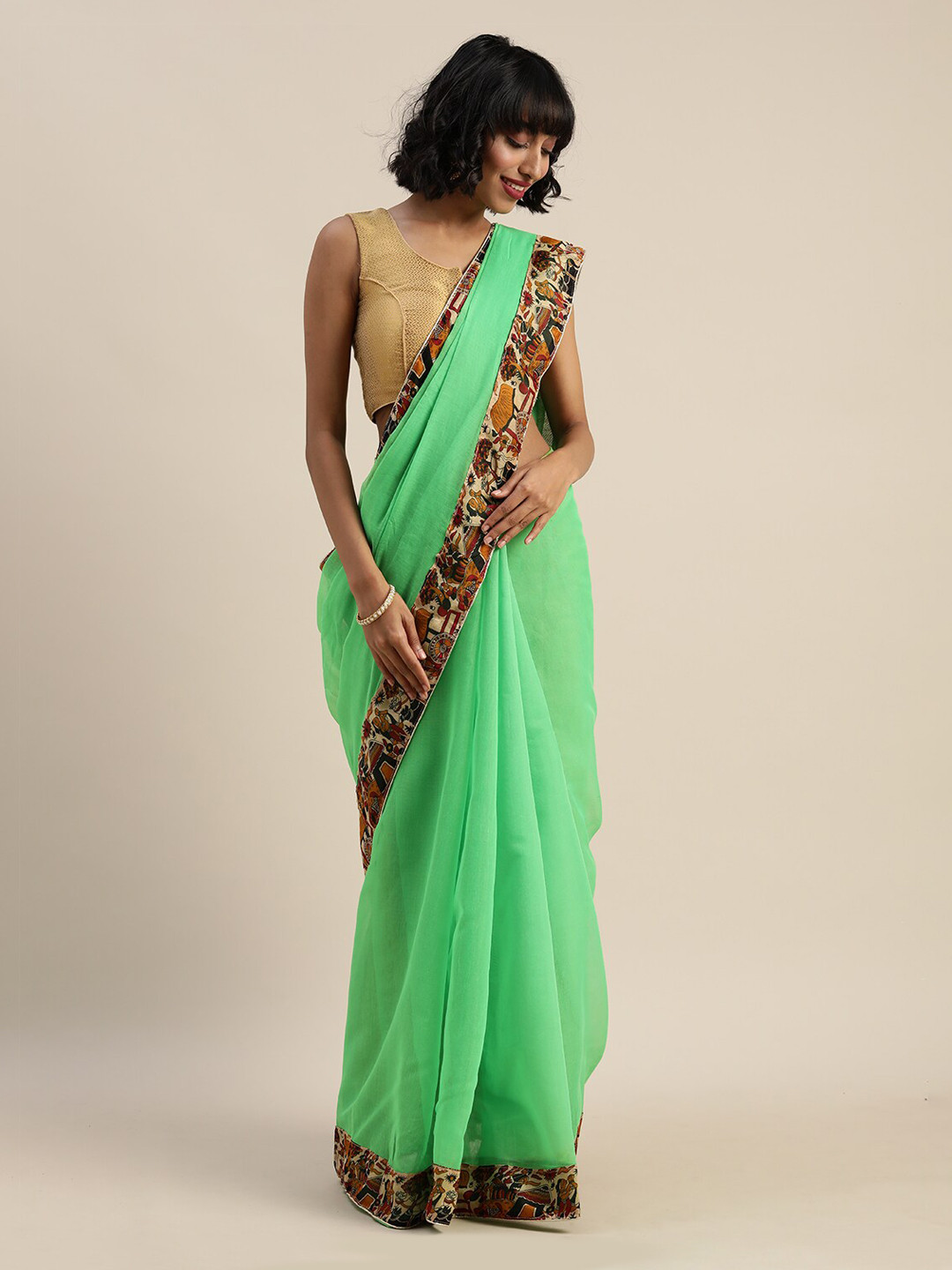Florence Green Chanderi Saree