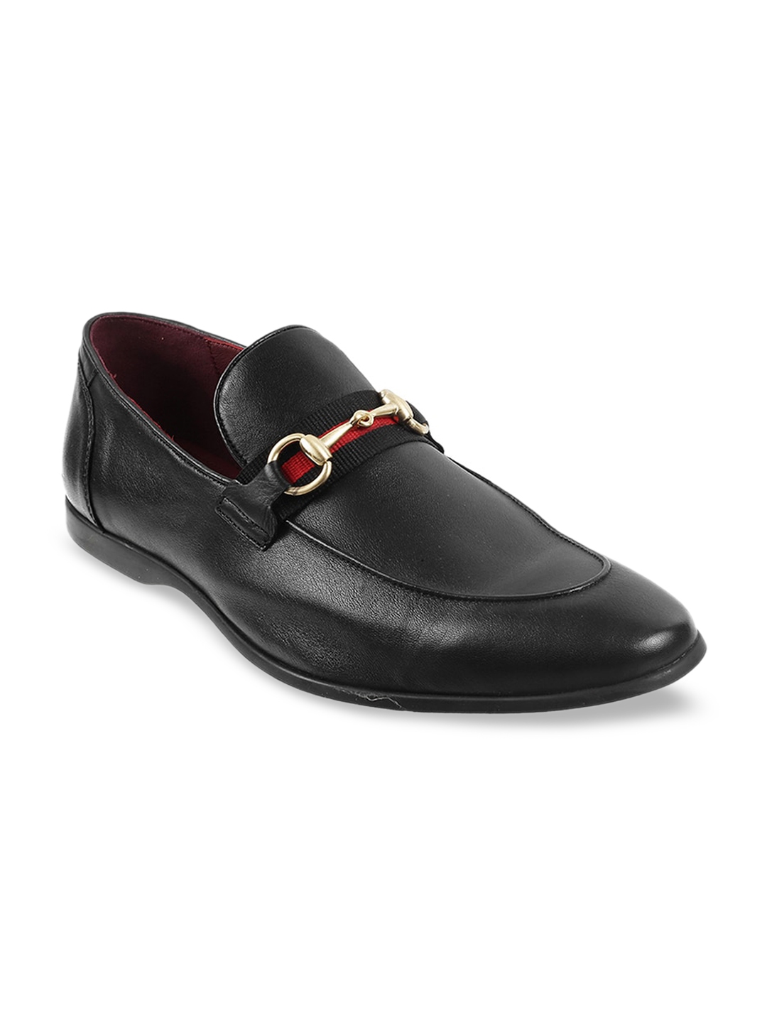 Buy J.FONTINI Men Black Solid Genuine Leather Formal Loafers Formal Shoes for Men 14439180 Myntra