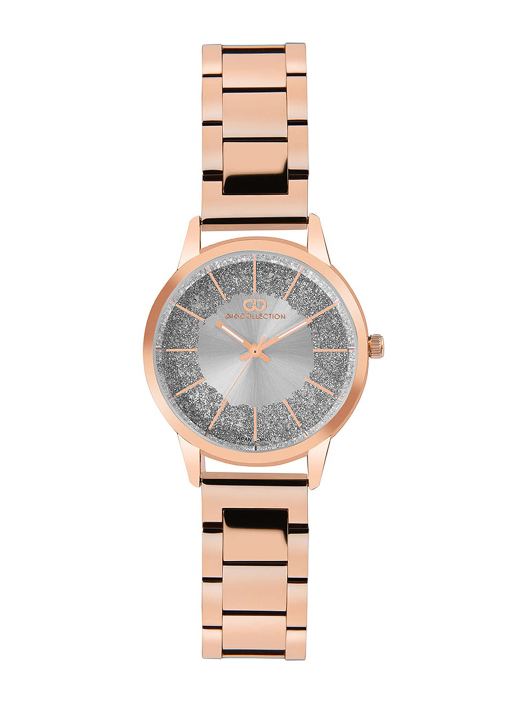 GIO COLLECTION Women Rose Gold Toned Bracelet Style Straps Watch G3047-22