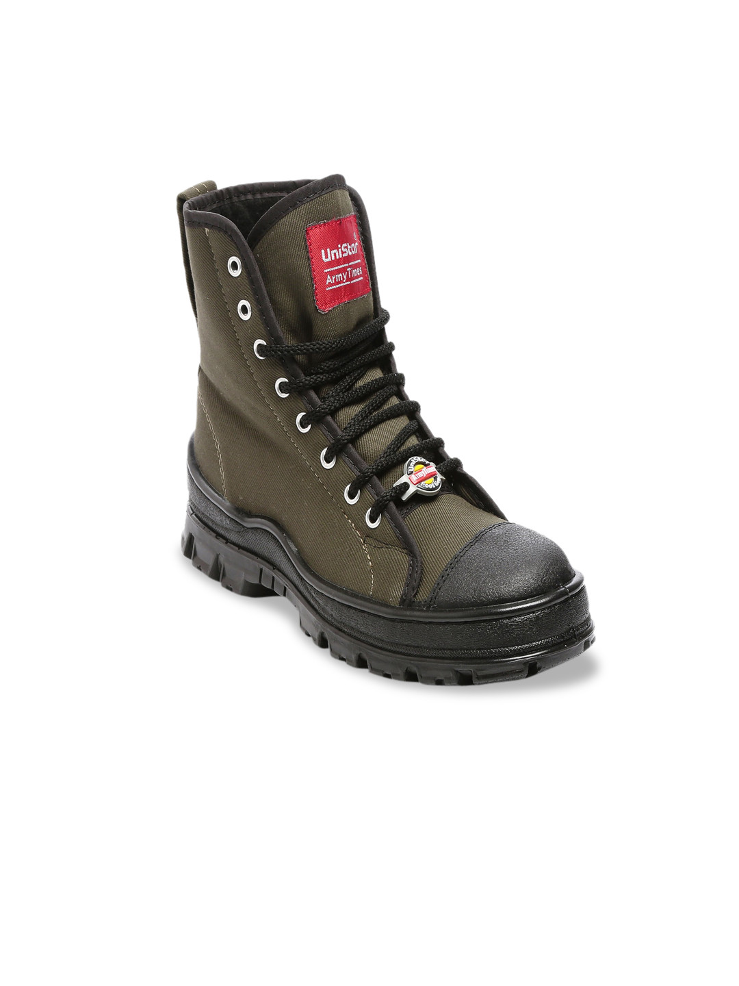 UNISTAR Men Olive Antiskid Flat Boots