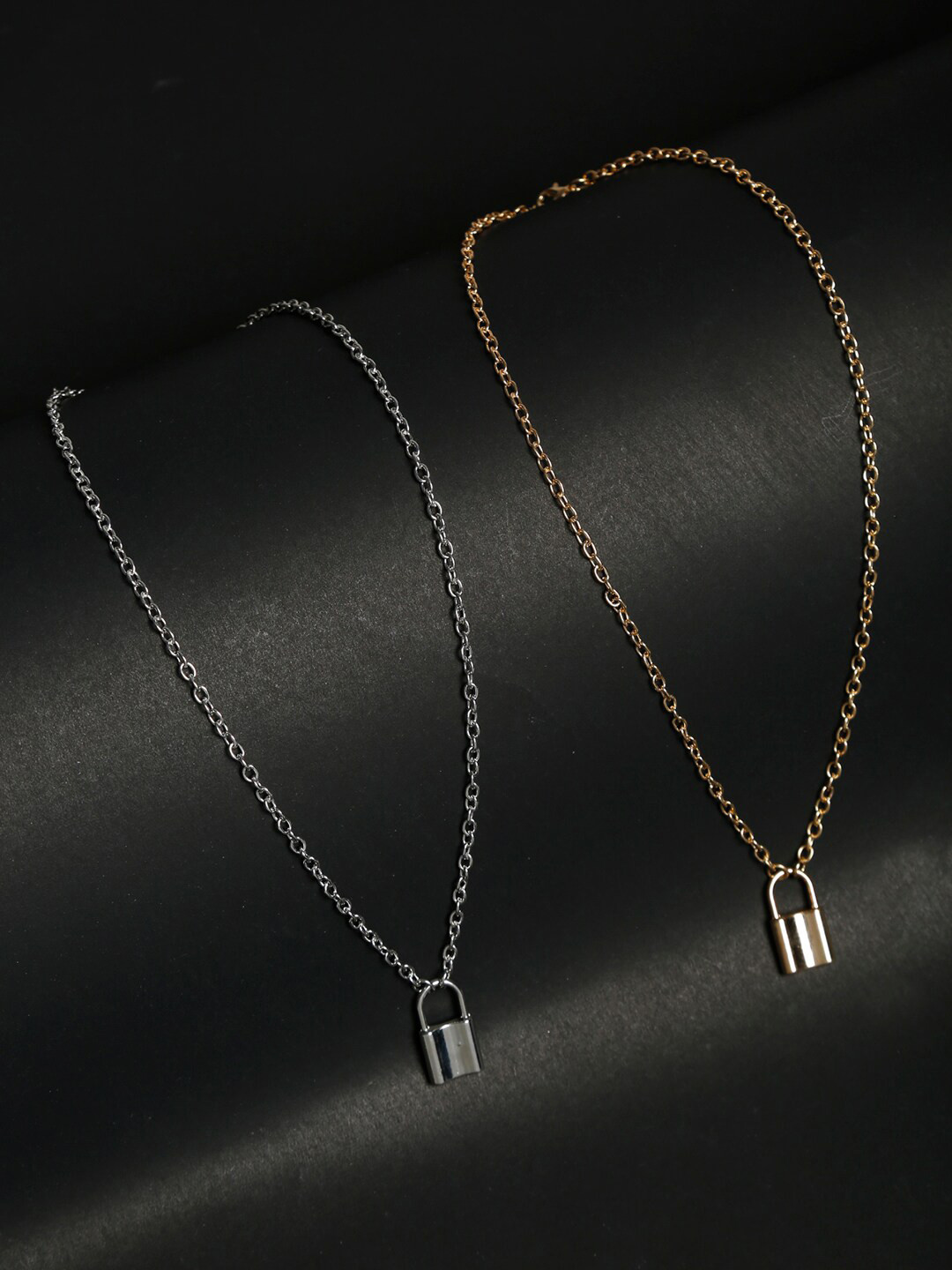 YouBella Gold & Silver-Toned Pack of 2 Gold-Plated Chain