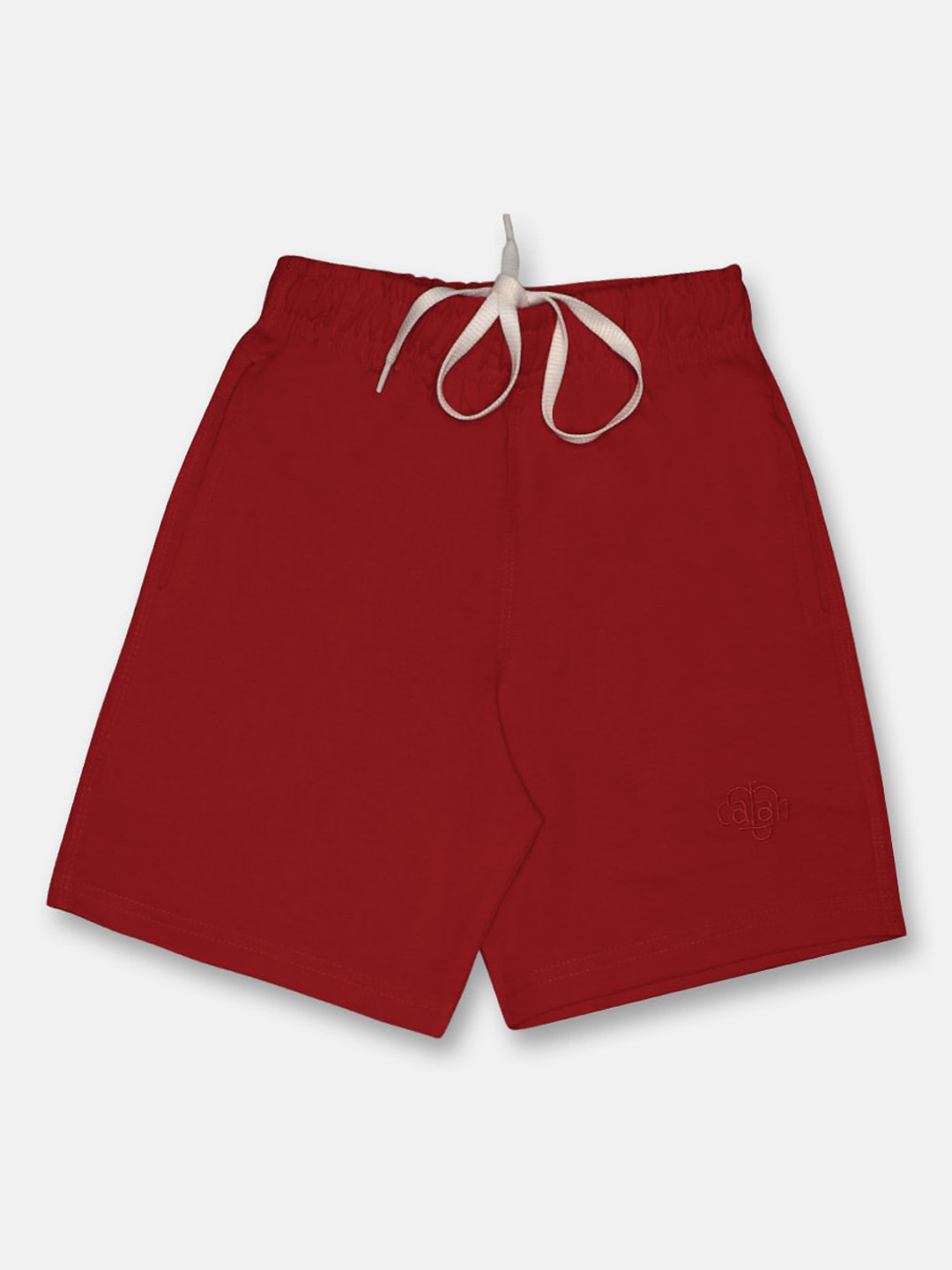 CHIMPRALA Unisex Kids Red Mid-Rise Regular Shorts with Antimicrobial Technology