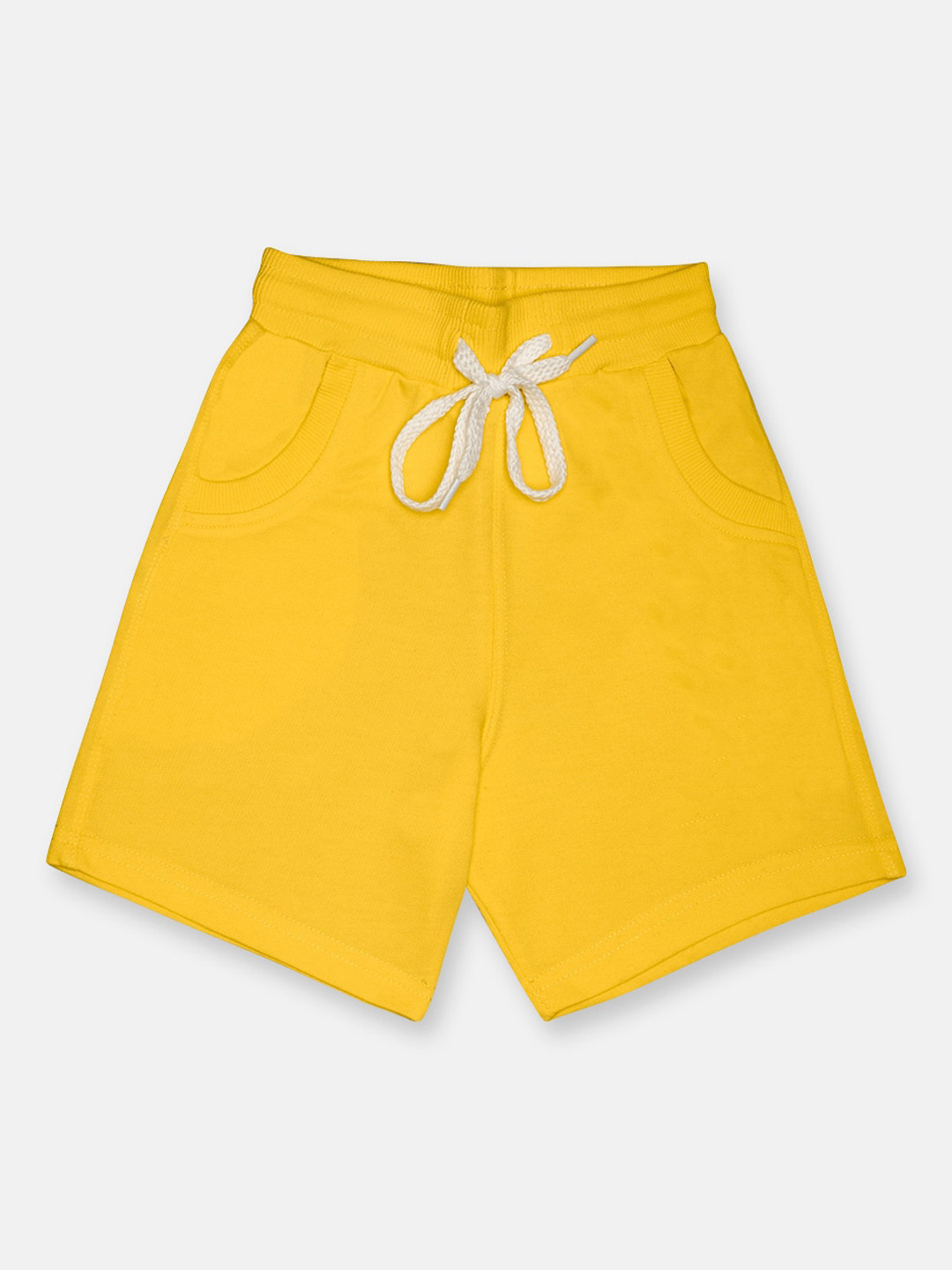 CHIMPRALA Unisex Kids Yellow Mid-Rise Regular Shorts