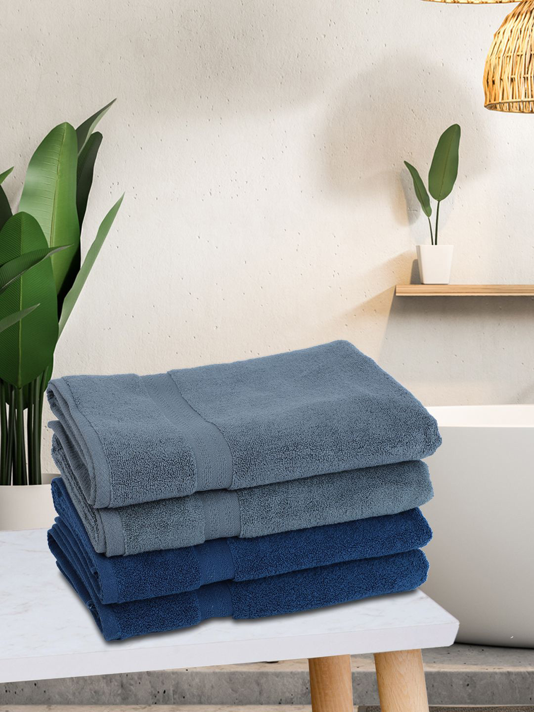 BIANCA Set Of 4 Pure Cotton Ultra-Fluffy Bath Towels