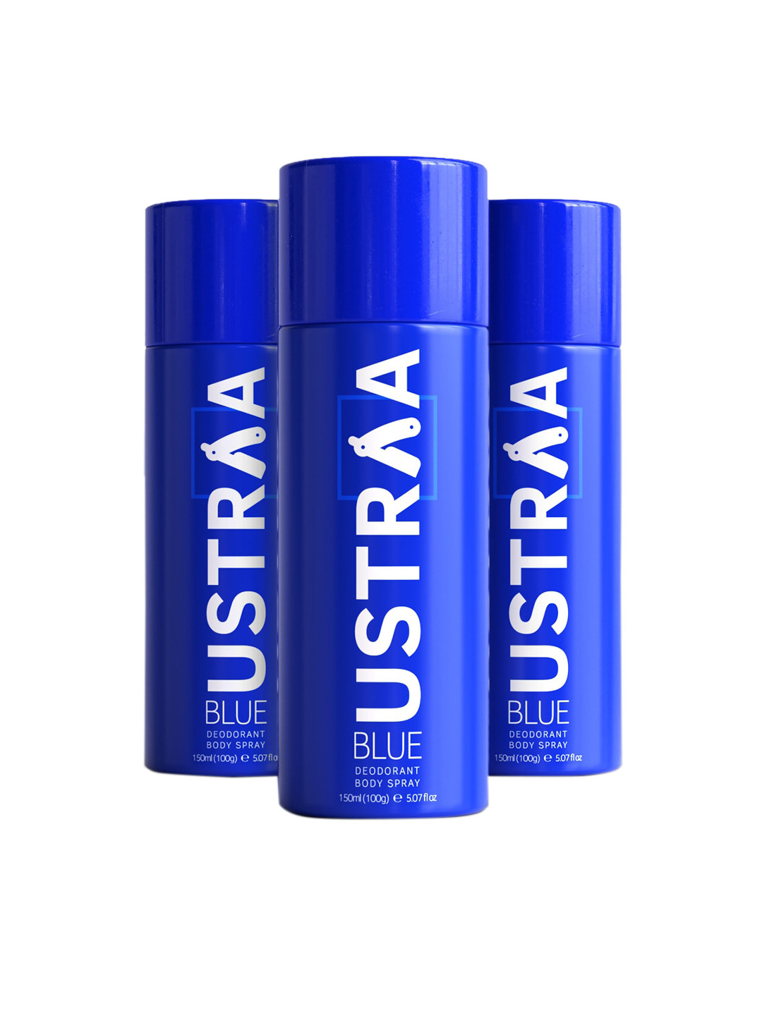 Ustraa Men Set Of 3 Blue Deodorant Body Spray - 150 ml