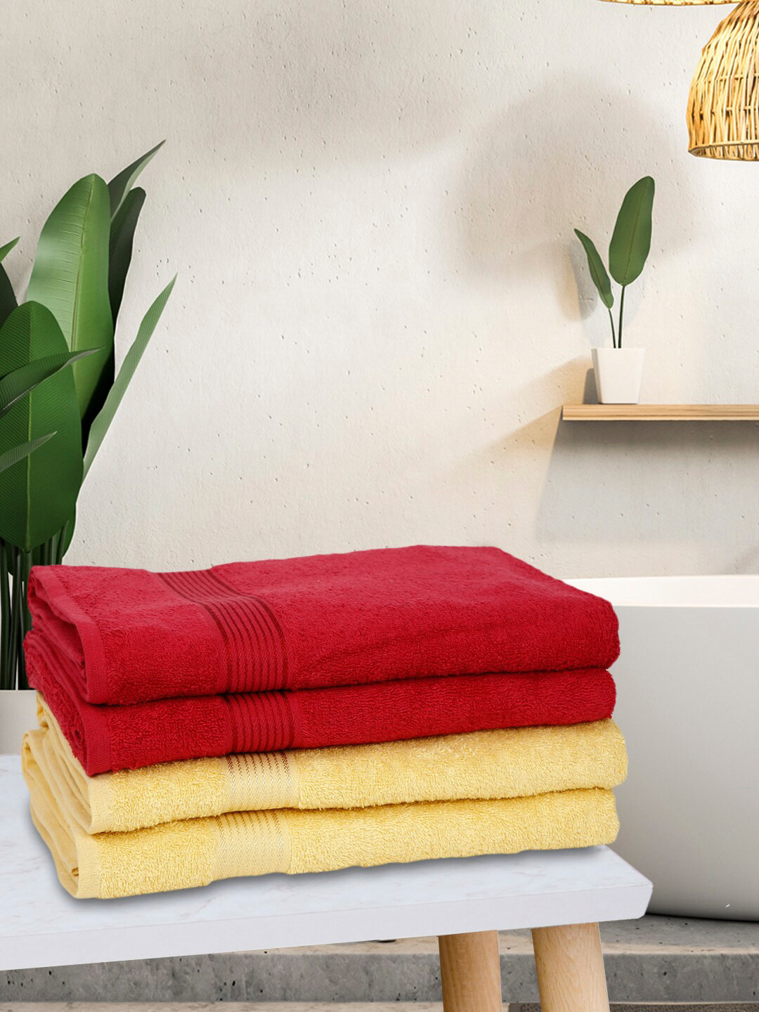 KOPA Set Of 4 Pure Cotton Ultra-Fluffy Bath Towels