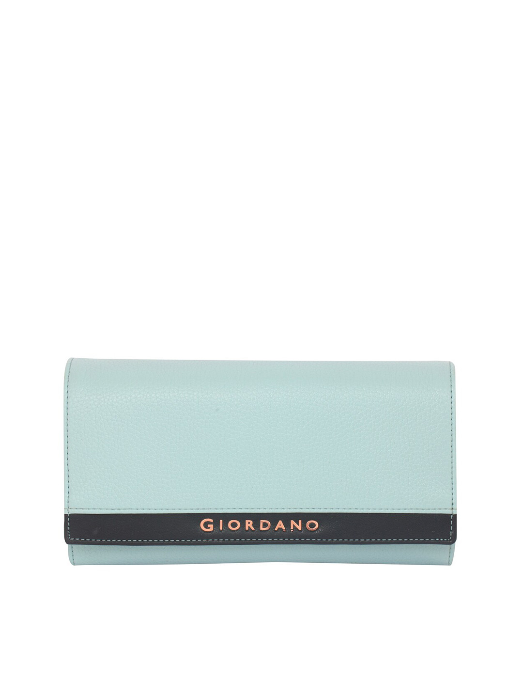GIORDANO Women Turquoise Blue Solid PU Envelope