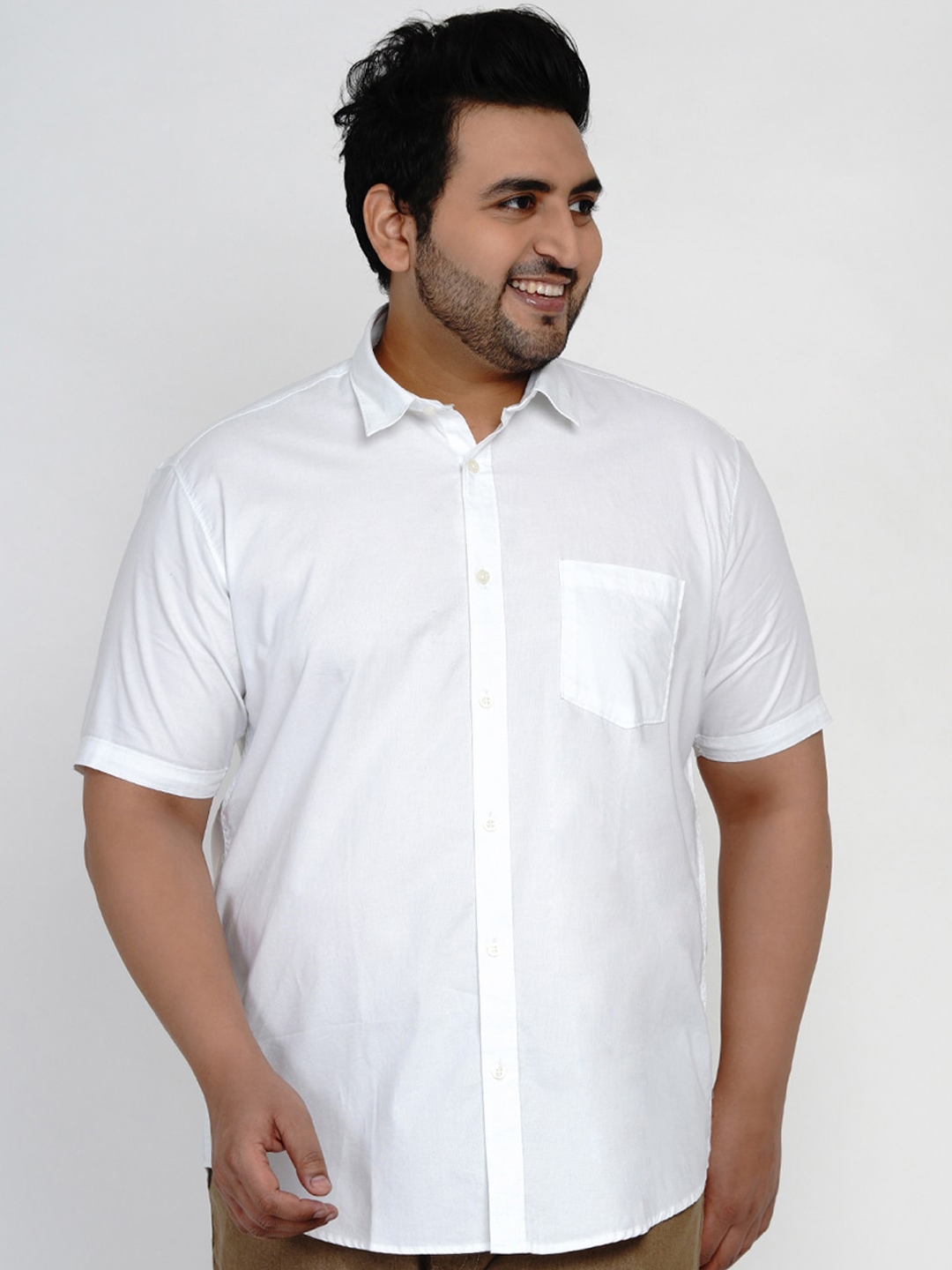 John Pride Men White Casual Shirt