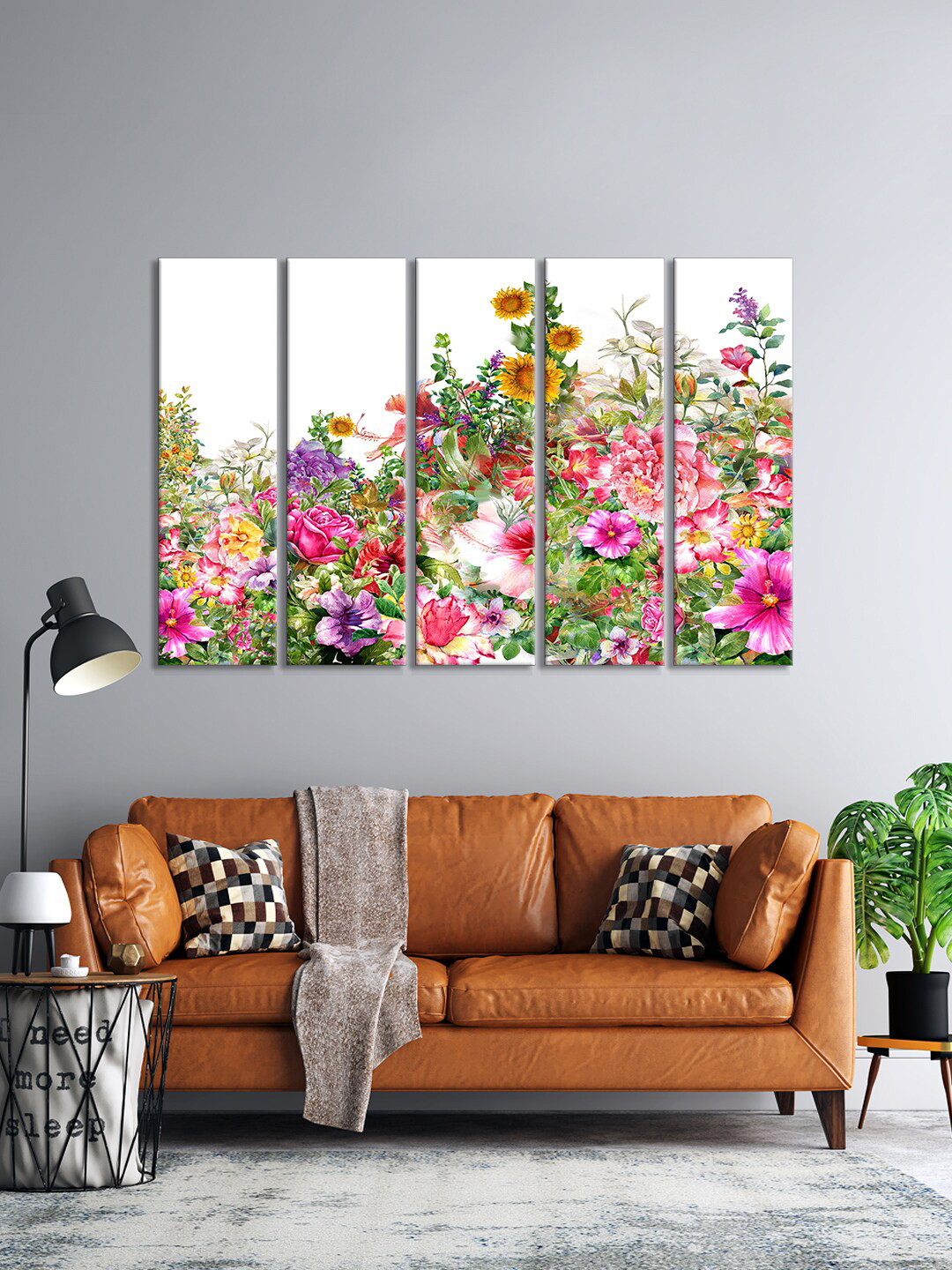 999Store MDF 5 Piece Wall Rectangle Paintings Wall Art -29.92 x 10.23 In