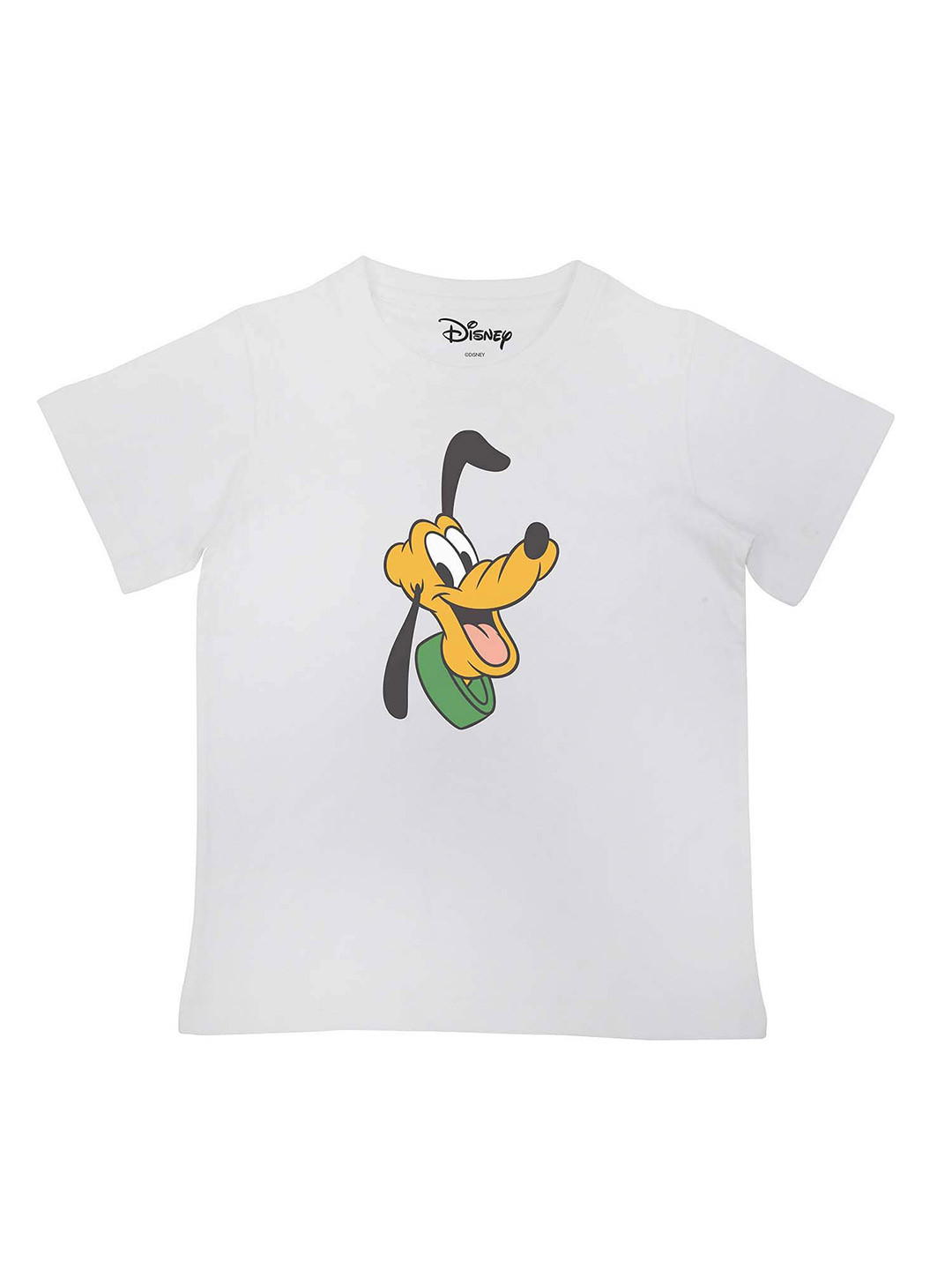 Disney by Wear Your Mind Boys White Goofy Printed T-shirt