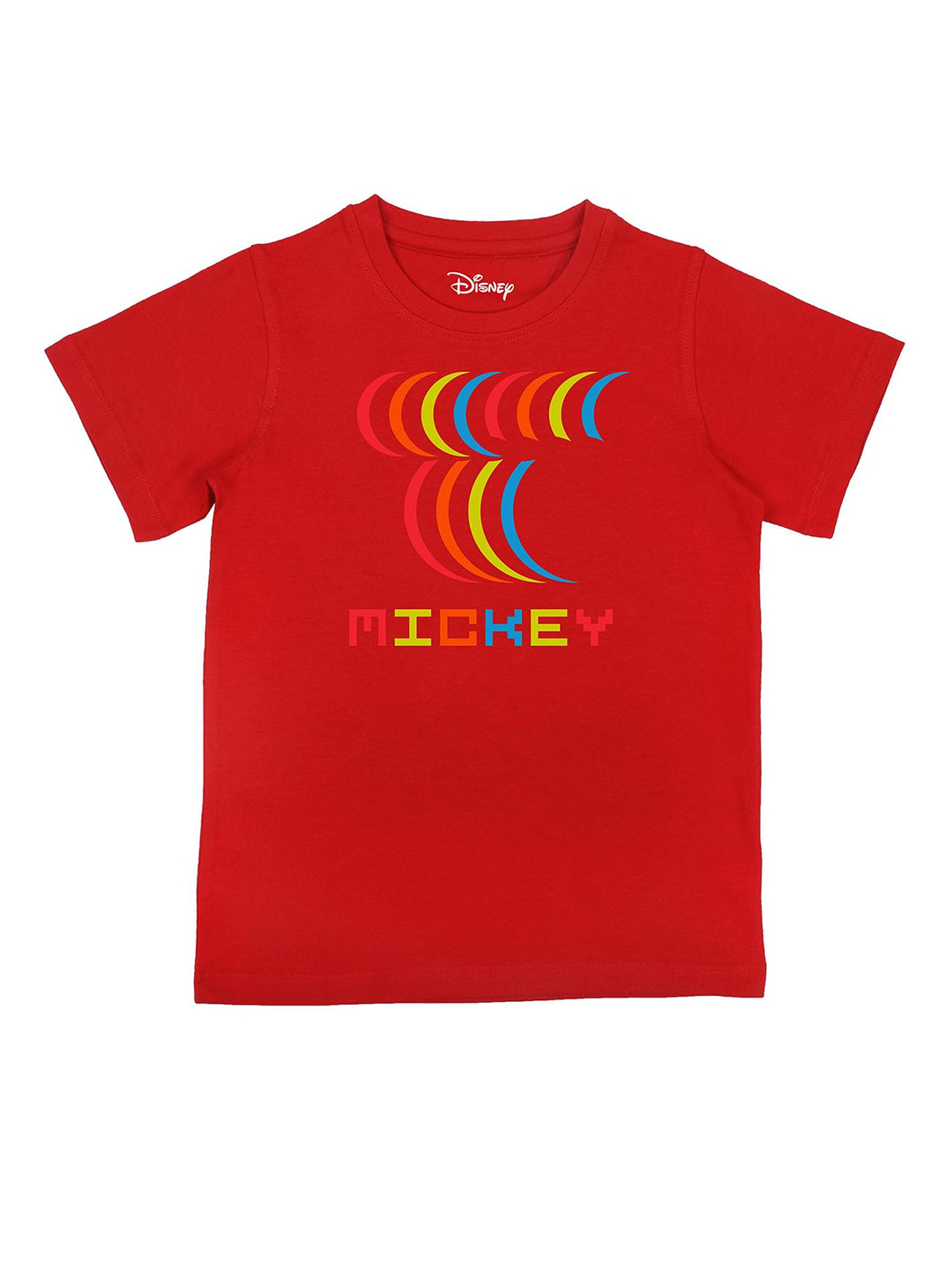 Disney by Wear Your Mind Boys Red Mickey Mouse Family Printed T-shirt