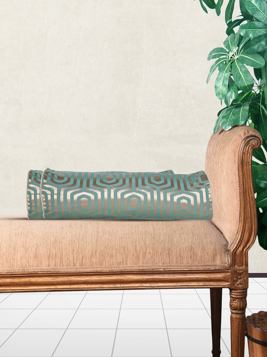 Home Green Set of 2 Rectangle Cushion Covers