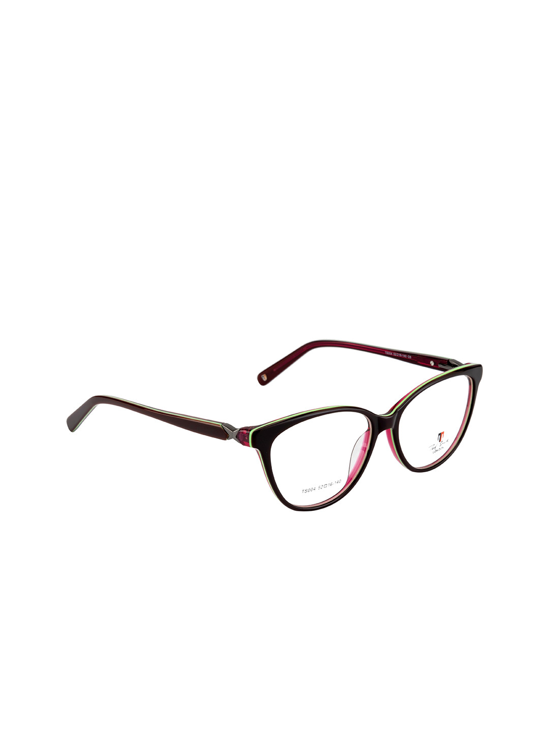 Ted Smith Women Maroon Full Rim Cateye Frames Eyeglasses