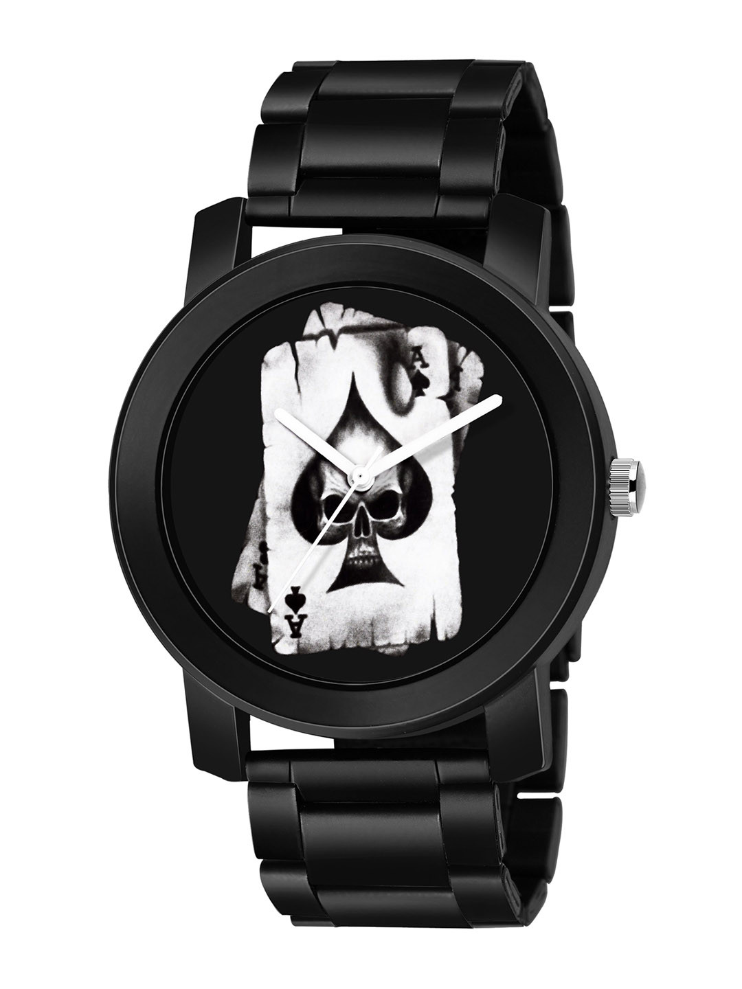 SWADESI STUFF Men Black Printed Dial & Black Analogue Metal Black 13b Watch