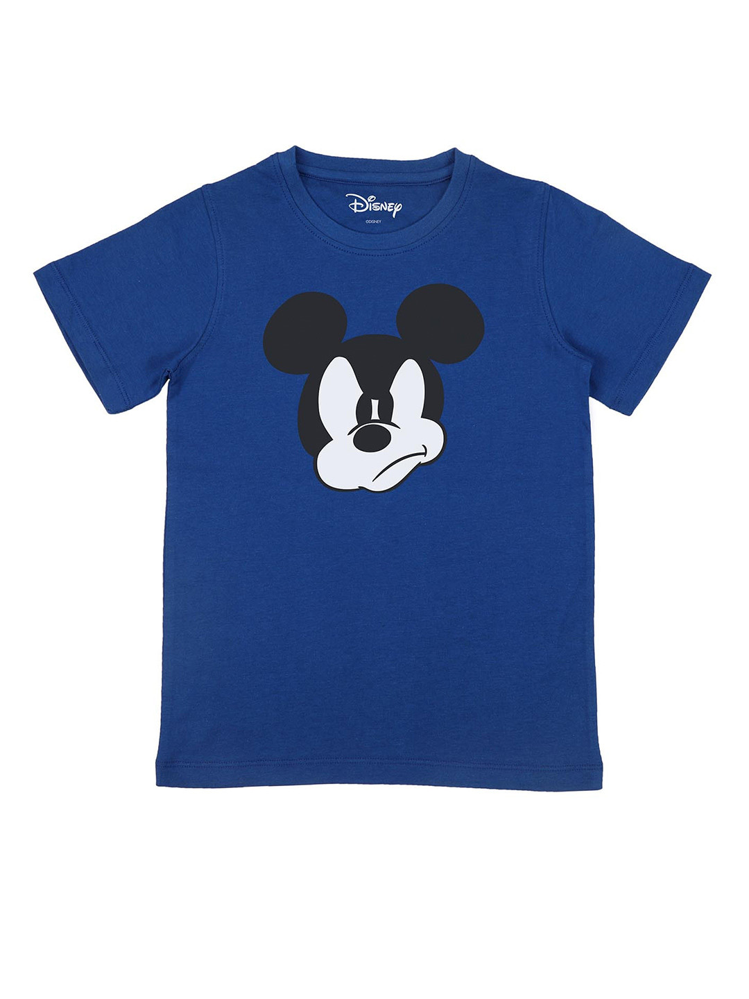 Disney by Wear Your Mind Boys Blue Mickey Mouse Printed Applique T-shirt