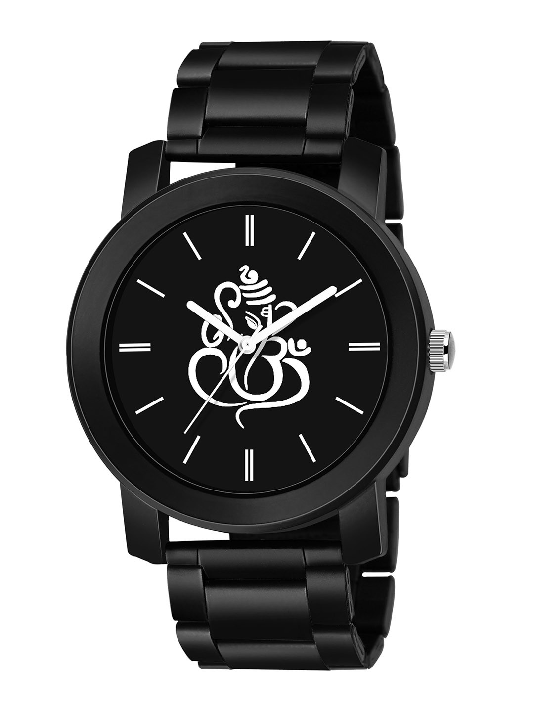 SWADESI STUFF Men Metal Black 6b Printed Dial & Black Straps Analogue Watch