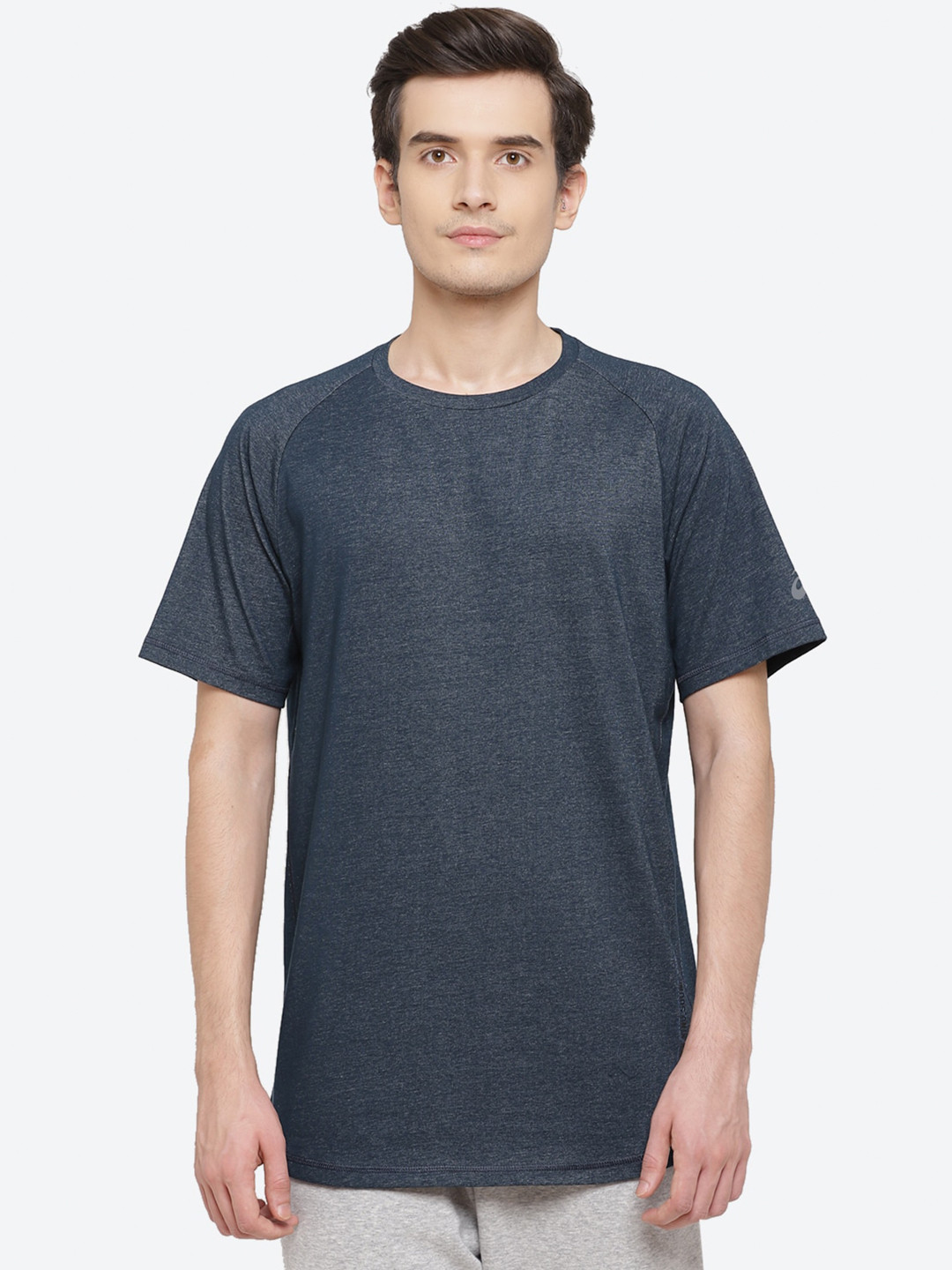 ASICS M Print Training Ss   Men Blue Training T-shirt