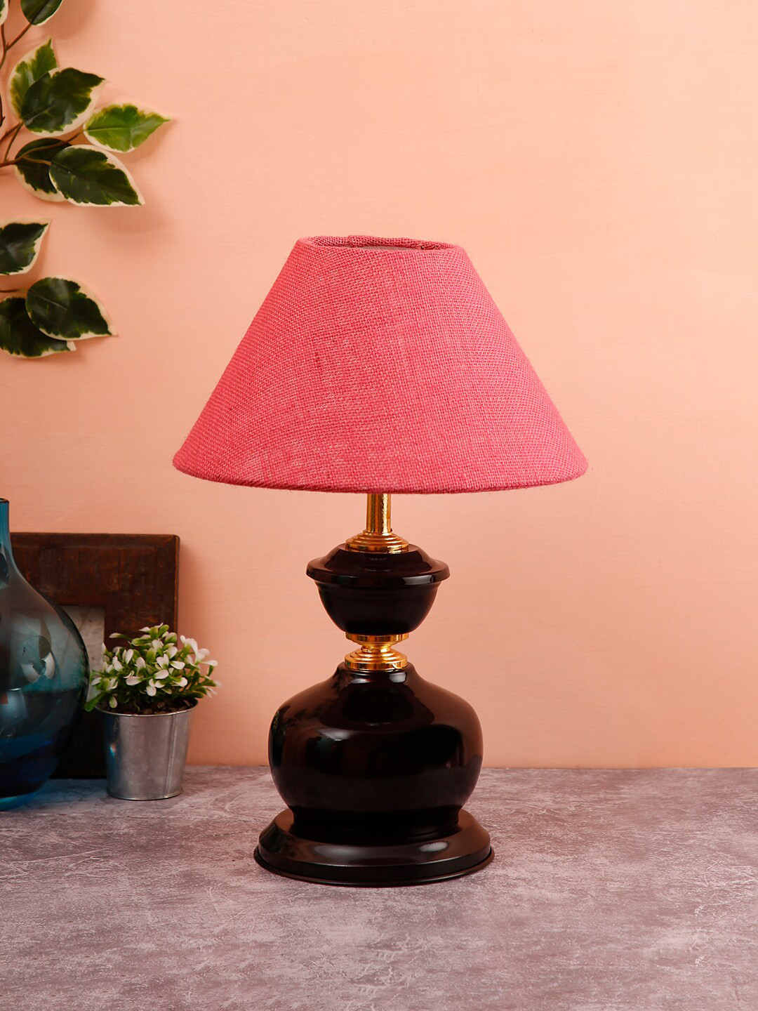 Devansh Pink Traditional Bedside Standard Table Lamp