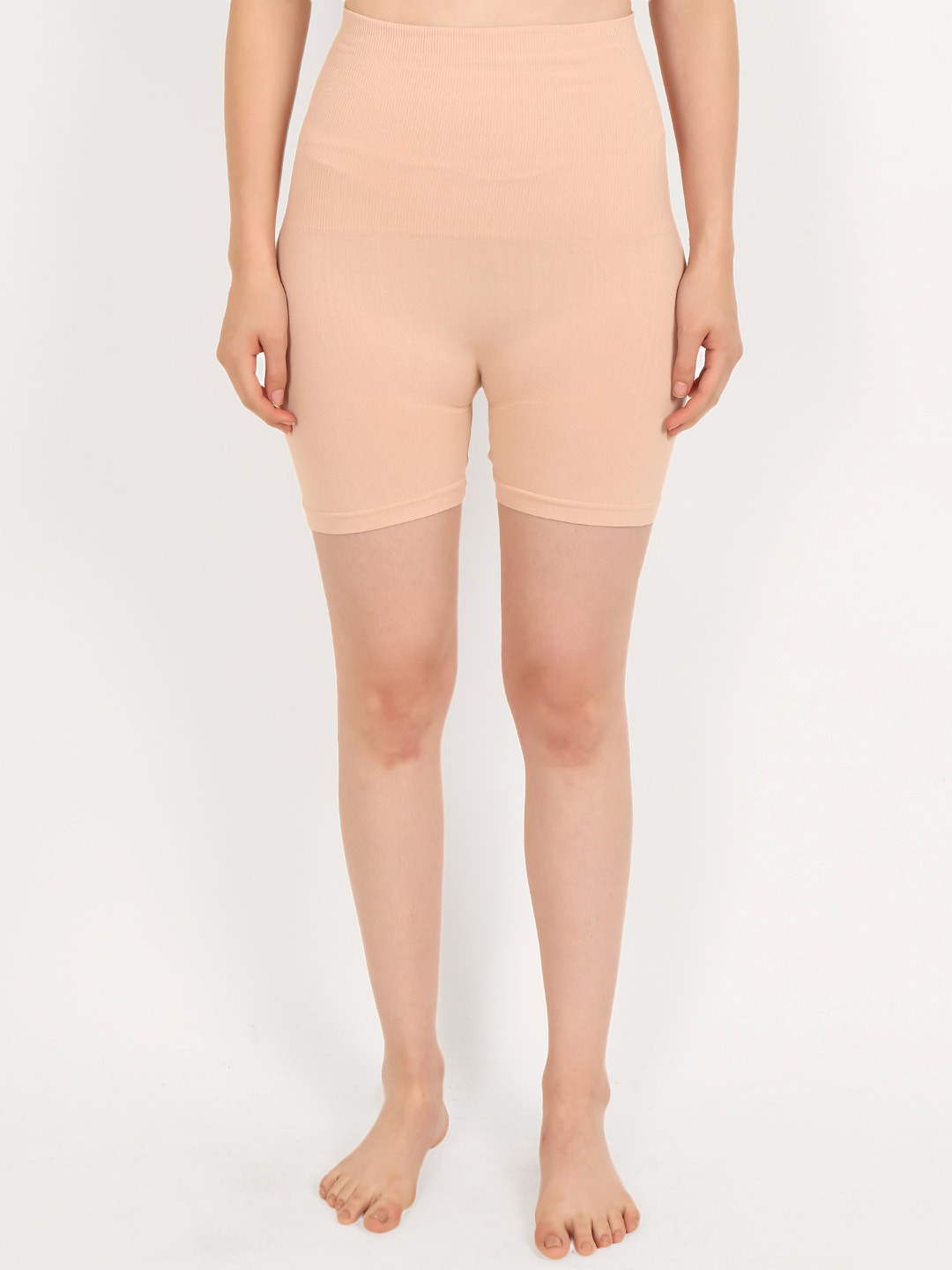 Beau Design Women Peach-Coloured Solid Tummy & Thigh Shapewear