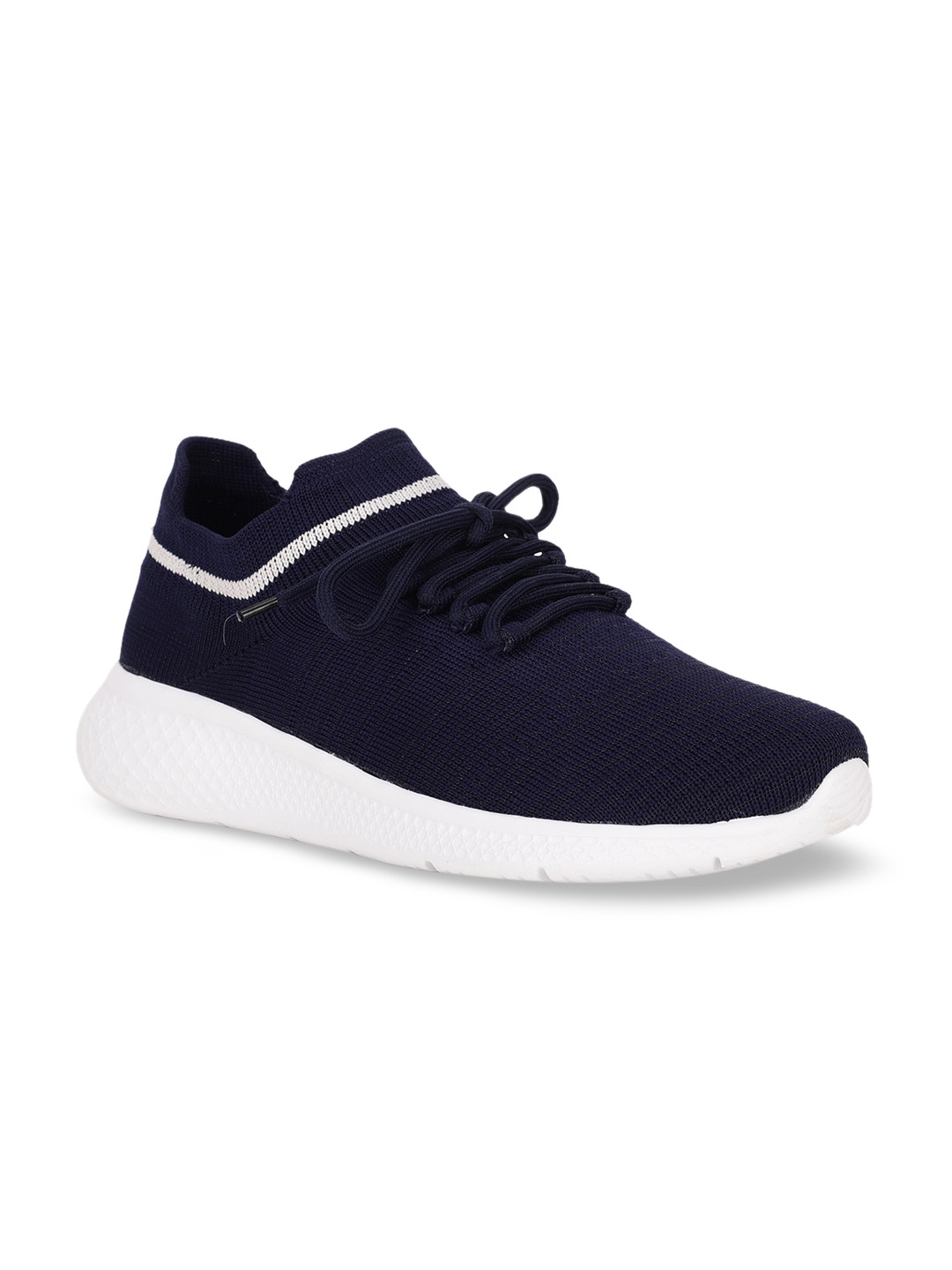 Bruno Manetti Women Navy Blue Woven Design Sneakers